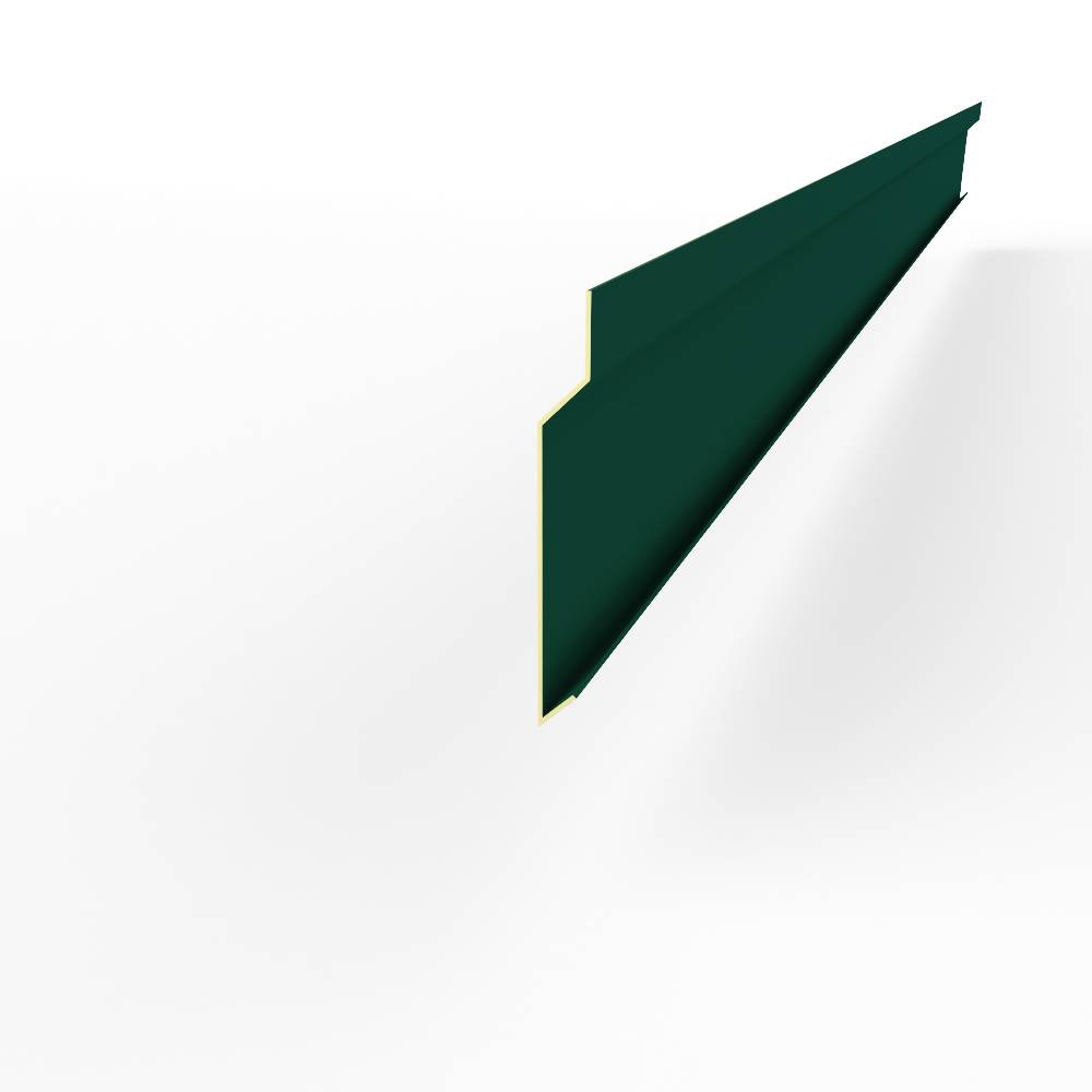 Отлив для фундамента (цокольный) оцинкованный c полимерным покрытием 0,45мм RAL 6005