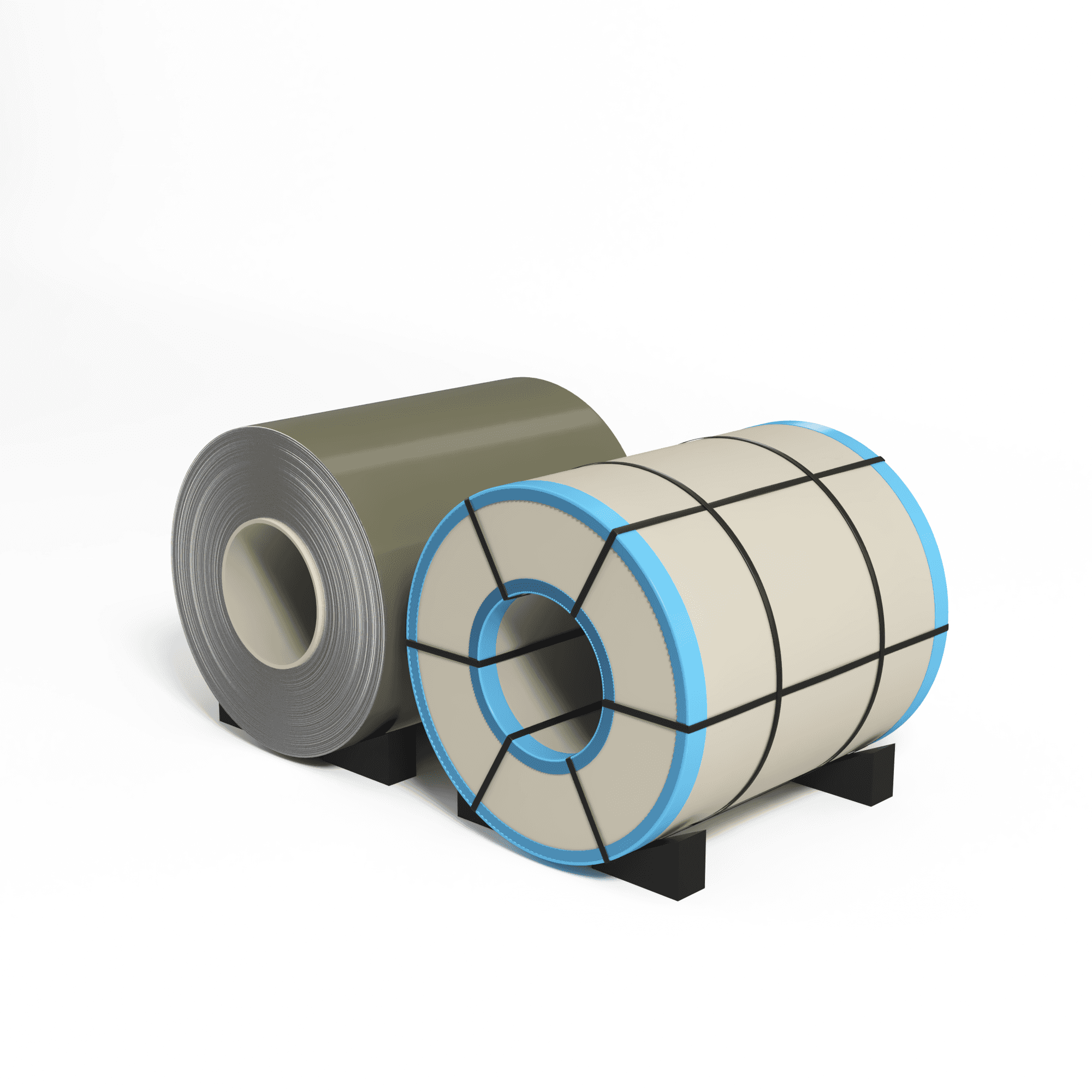 Рулон оцинкованный 0,7х1250мм (RAL 7002) с полимерным покрытием (полиэстер)