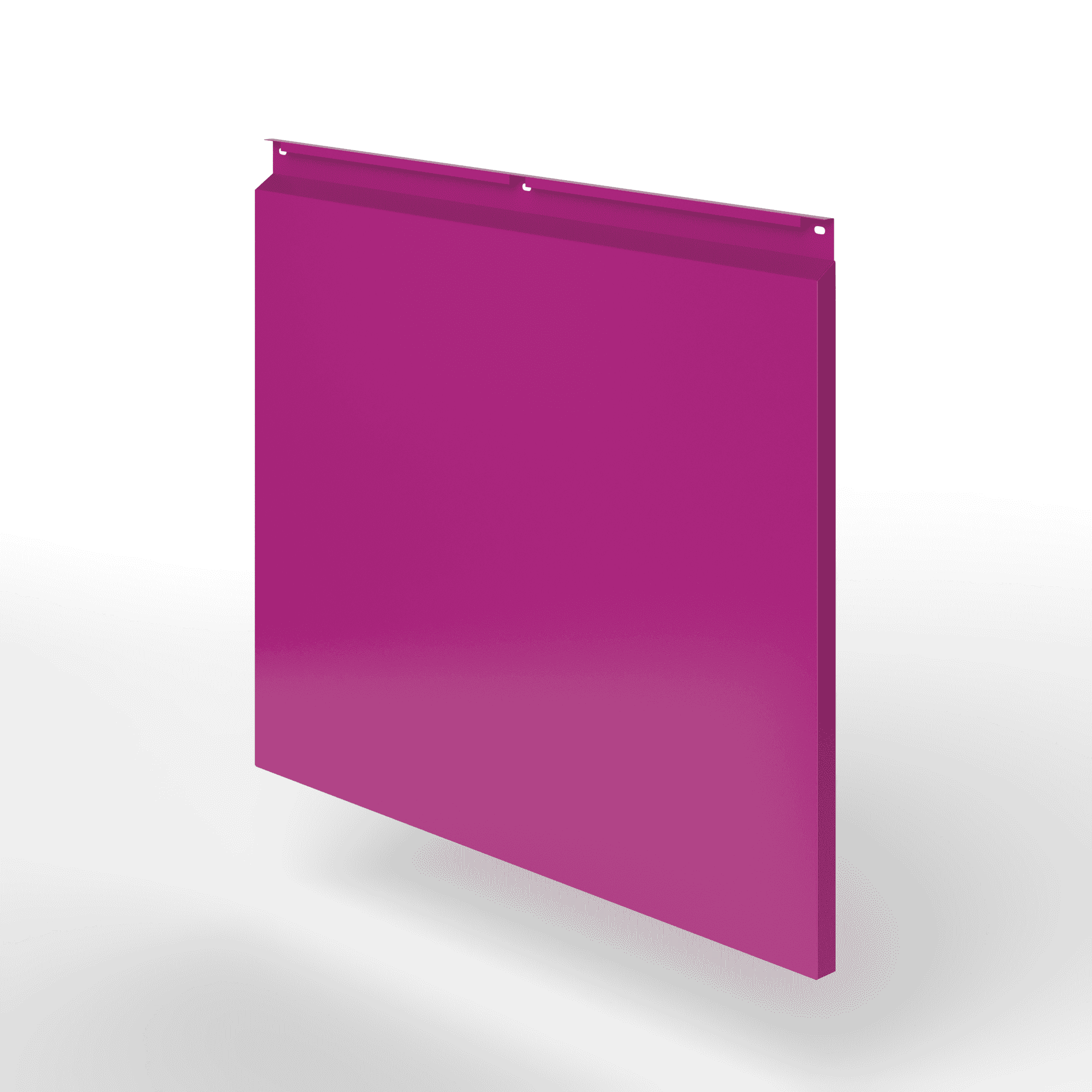 Фасадная металлокассета закрытого типа оцинкованная с порошковым покрытием 0,7x600х600мм RAL 4006 Транспортный пурпурный