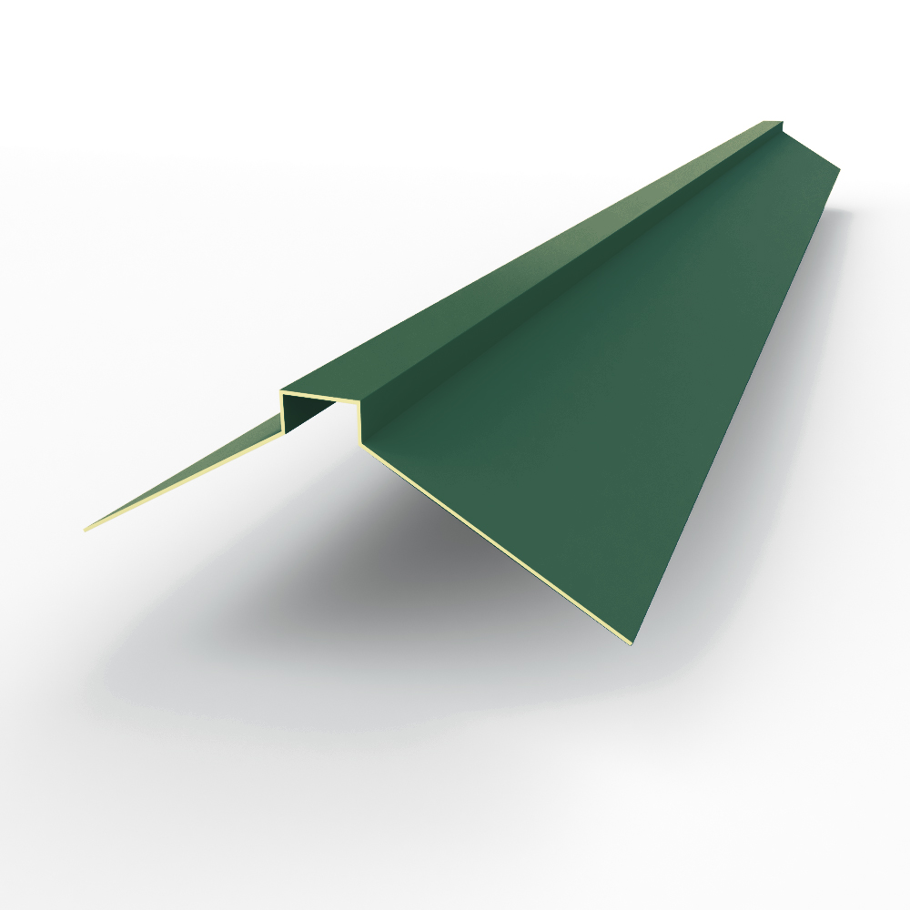 Конек фигурный 0,45 мм RAL 6028 оцинкованный, с порошковым покрытием