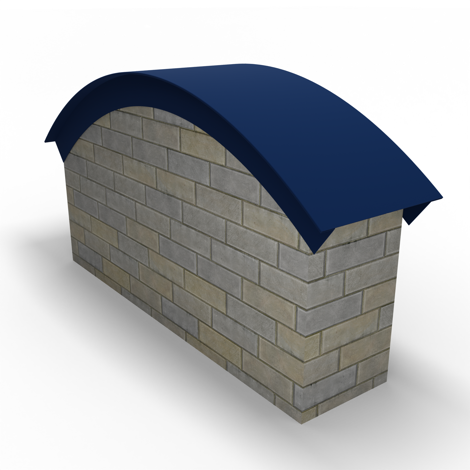 Парапет радиусный 1 мм (RAL 5026) полиэстер