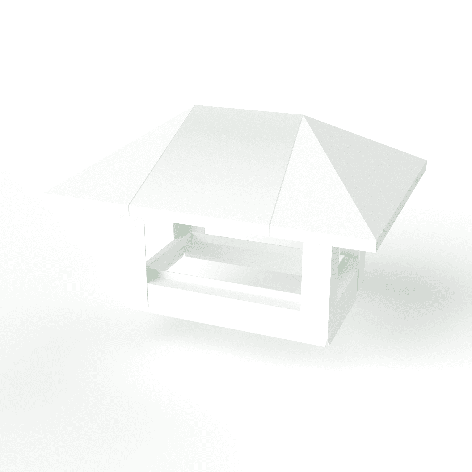 Дымник на трубу прямоугольный оцинкованный с полимерным покрытием до 1600мм RAL 9003