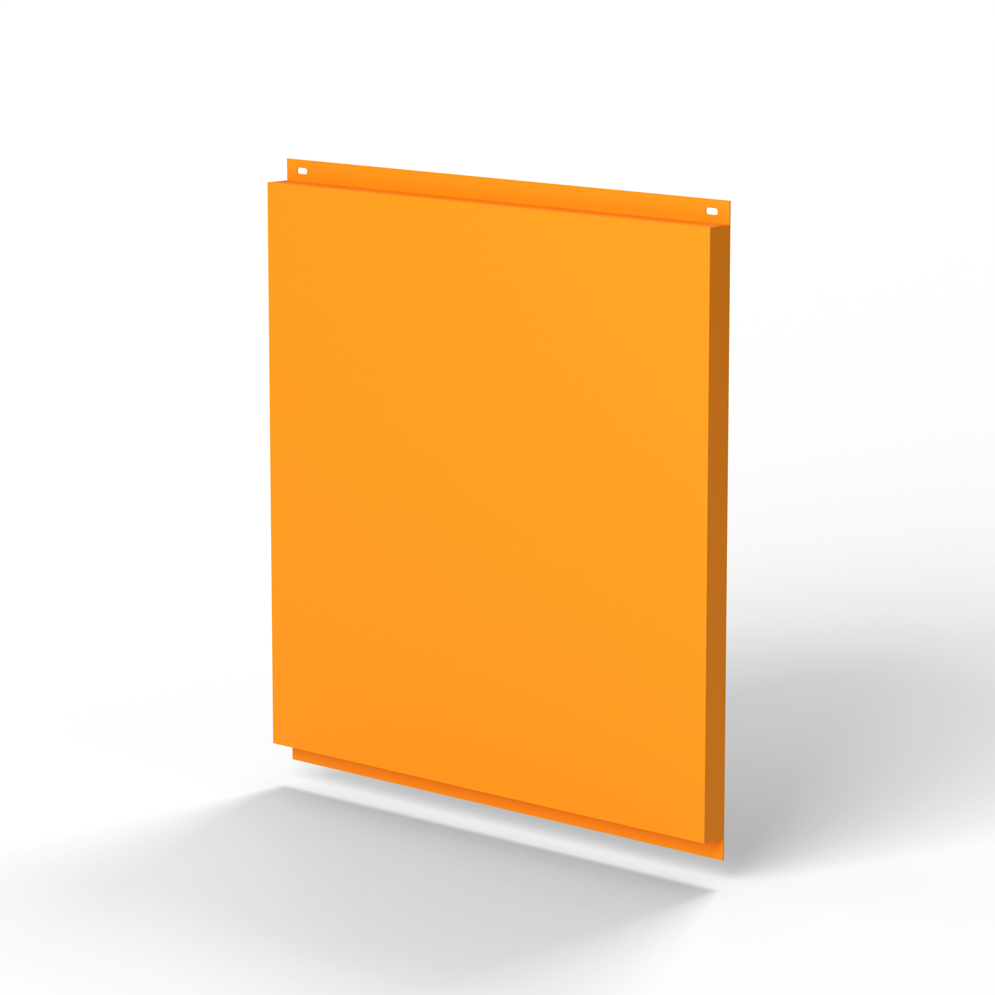 Фасадная металлокассета 1740x530 (RAL 2007) открытого типа, с порошковым покрытием 0,7 мм