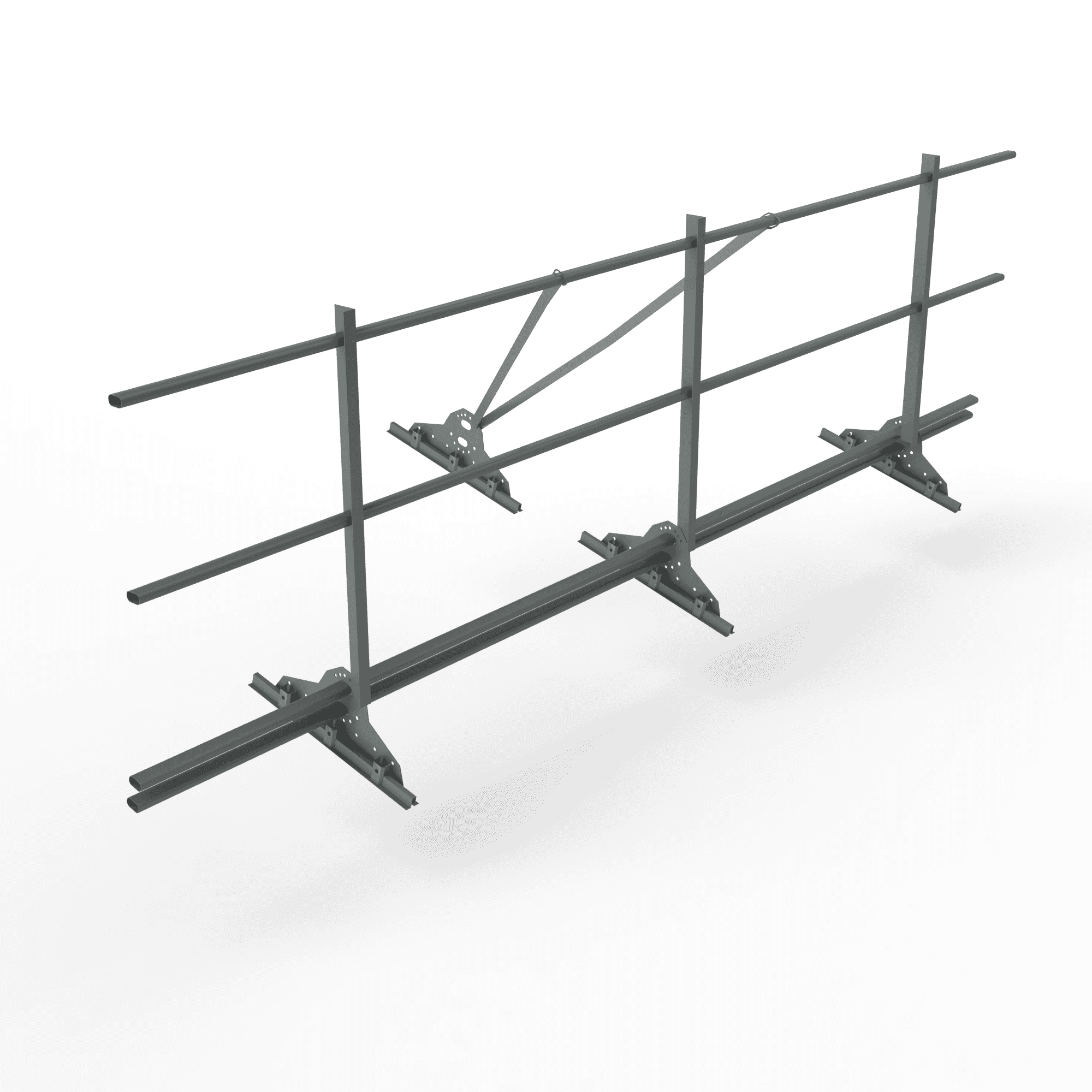 Ограждение кровельное функция снегозадержатель фальц 3000мм 1200-25-1-2-3 оцинкованная сталь с порошковым покрытием RAL 7005