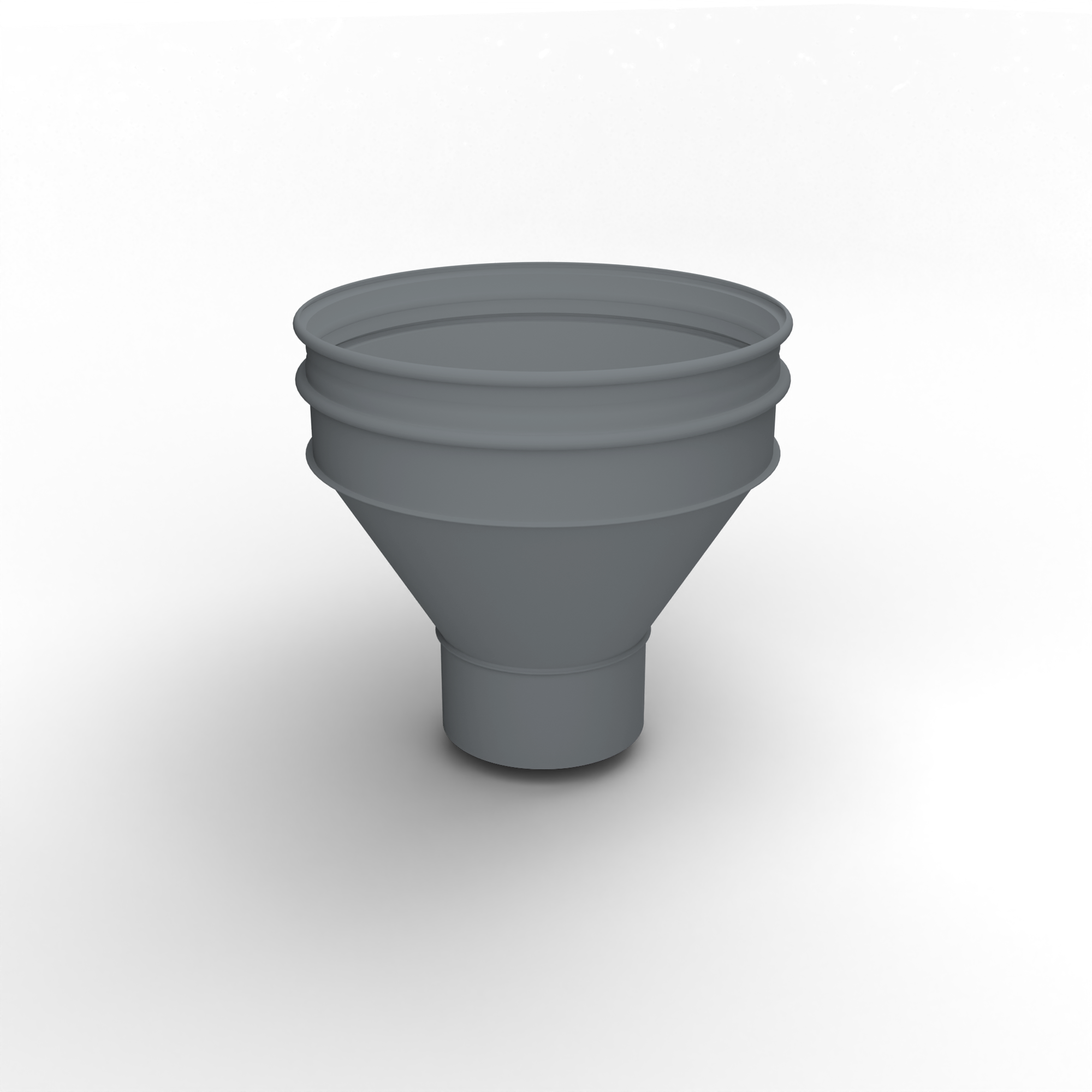 Воронка водосточная ф160х350мм (RAL 7046) водосборная, c порошковым покрытием