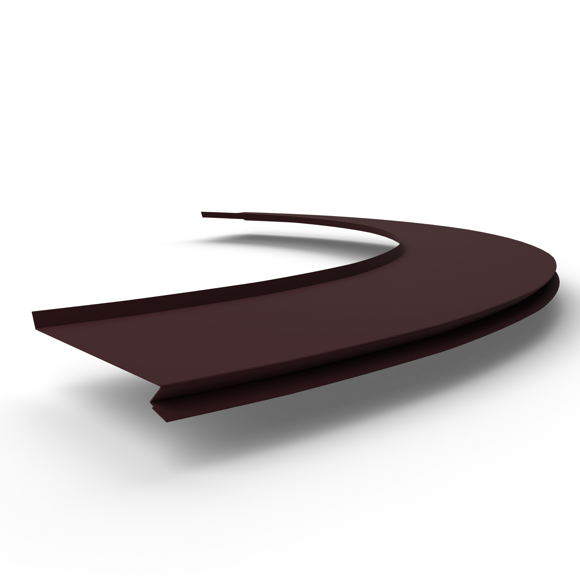 Отлив радиусный 1,2мм RAL 3007 оцинкованный, c порошковым покрытием