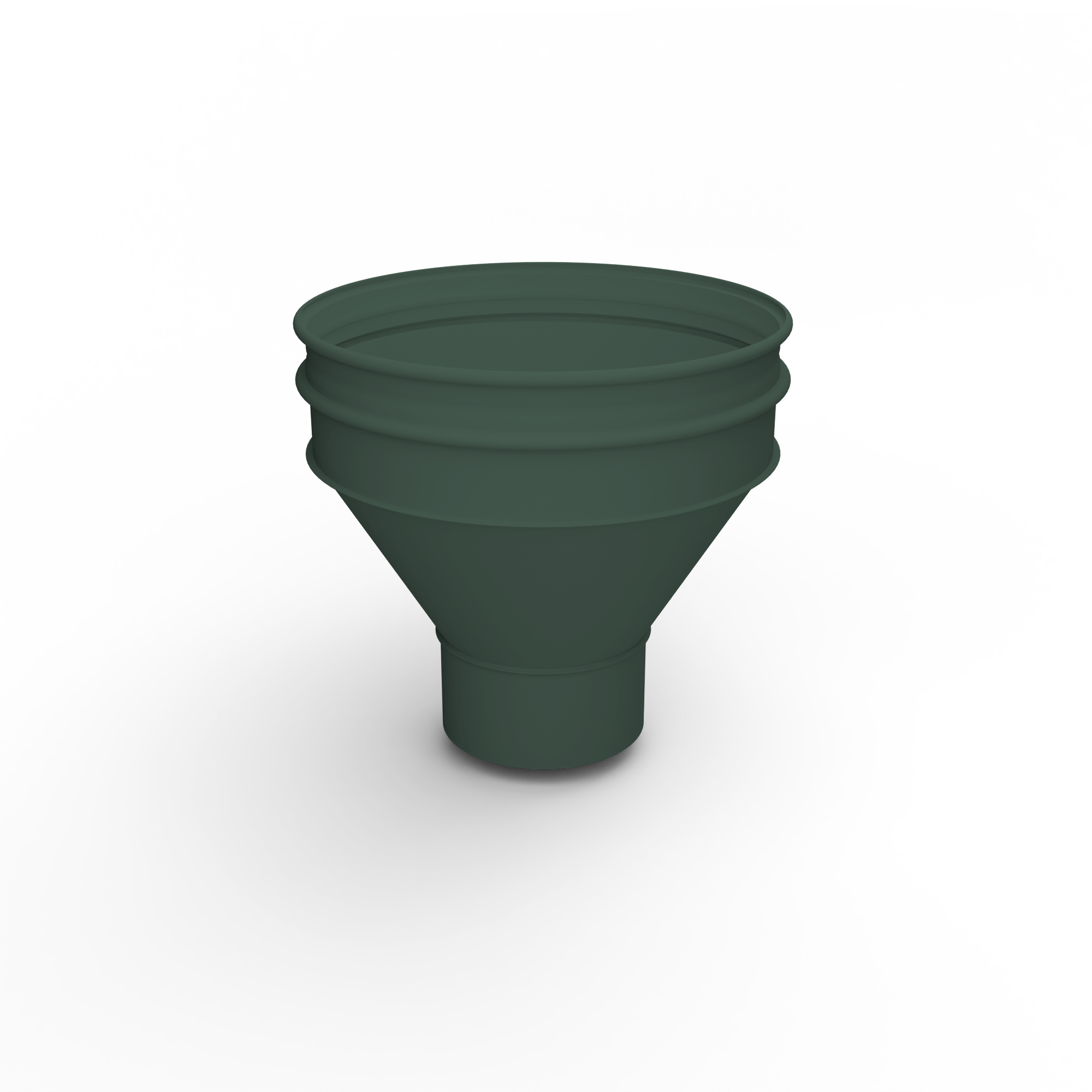 Воронка водосточная ф150х350мм (RAL 6009) водосборная, c порошковым покрытием