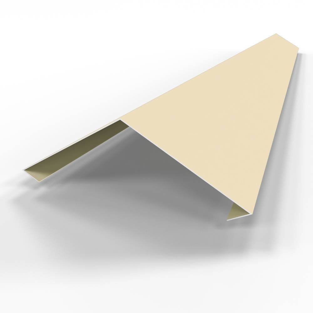 Ендова нижняя плоская 0,45 мм (RAL 1015) оцинкованная c полимерным покрытием