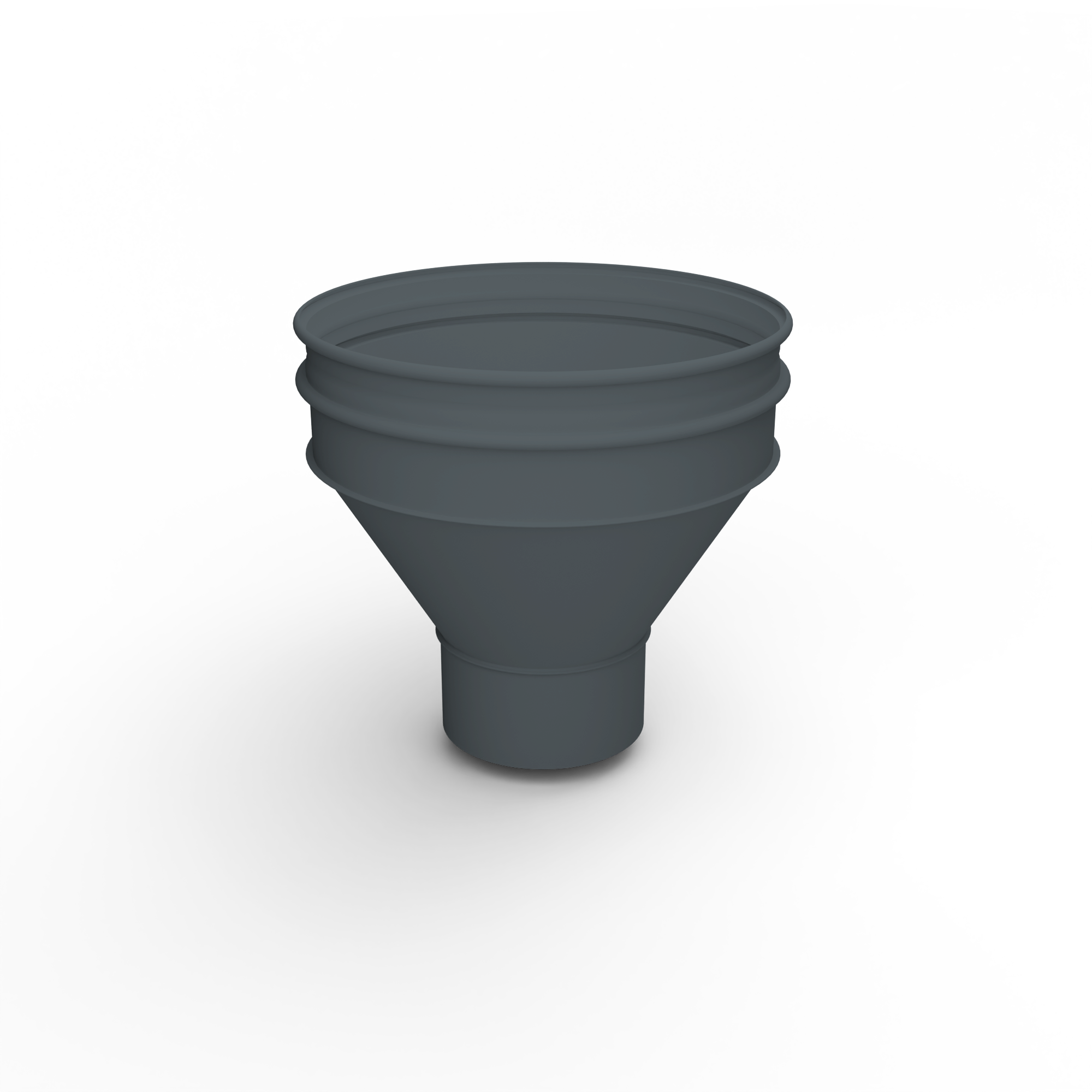 Воронка водосточная ф90х350мм (RAL 7016) водосборная, c порошковым покрытием