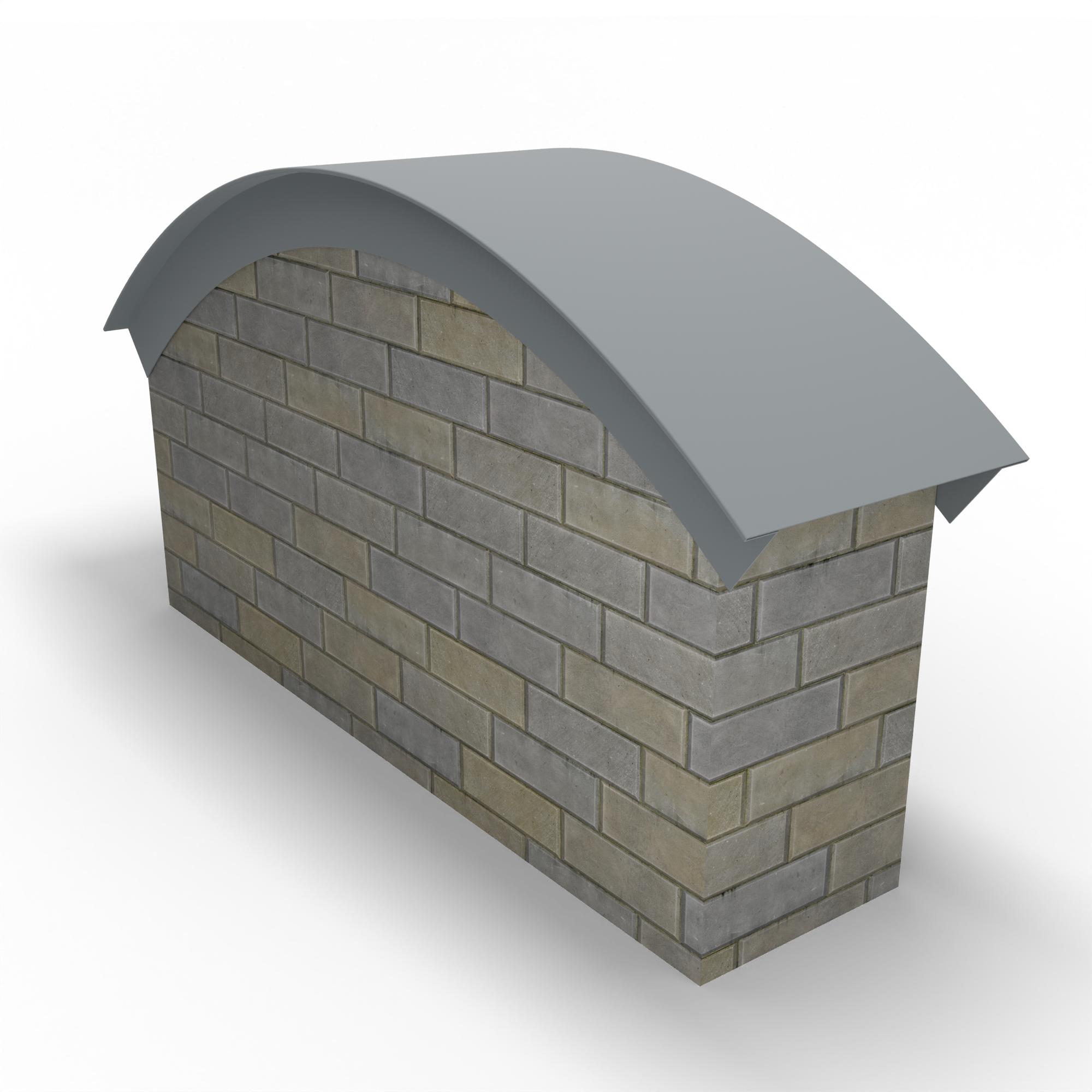 Парапет радиусный 0,7 мм (RAL 7040) полиэстер