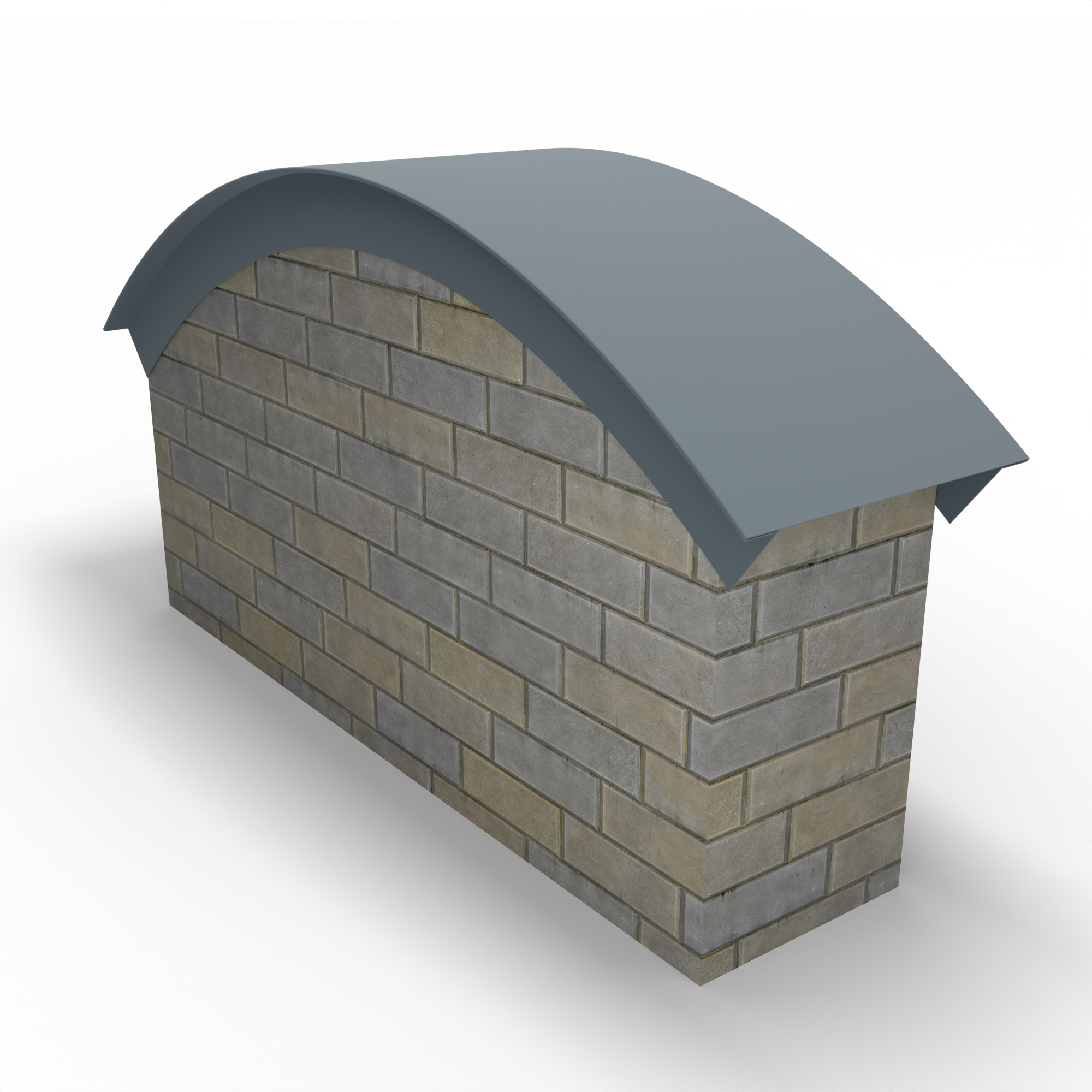 Парапет радиусный 0,45 мм (RAL 7000) полиэстер