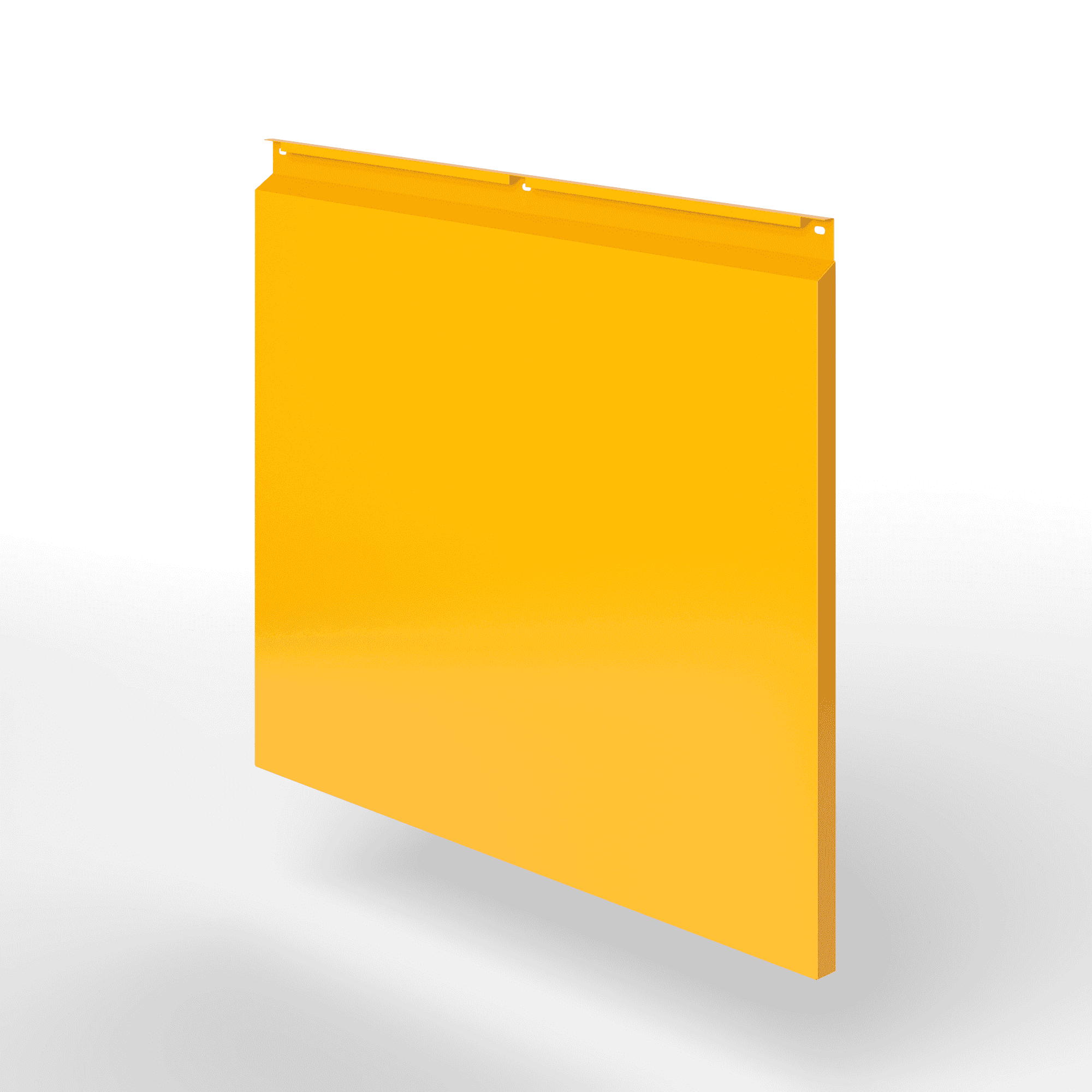 Фасадная металлокассета закрытого типа оцинкованная с порошковым покрытием 0,7x1160х600мм RAL 1004 Жёлто-золотой