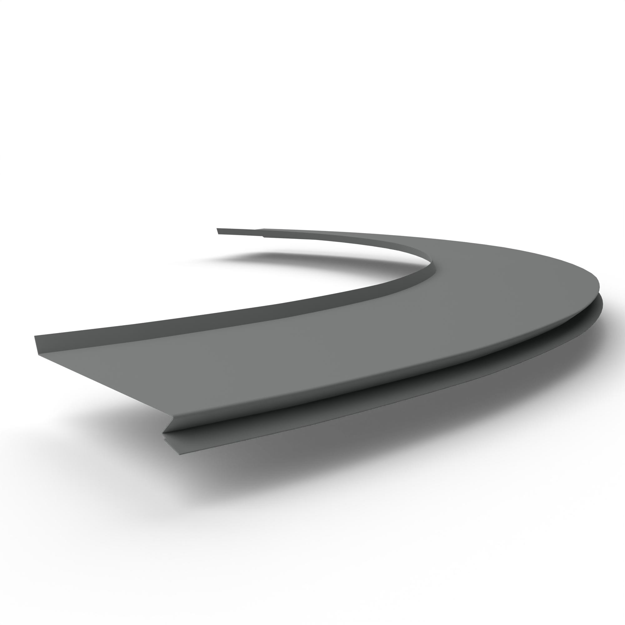 Отлив радиусный 1,2мм RAL 7037 оцинкованный, c порошковым покрытием