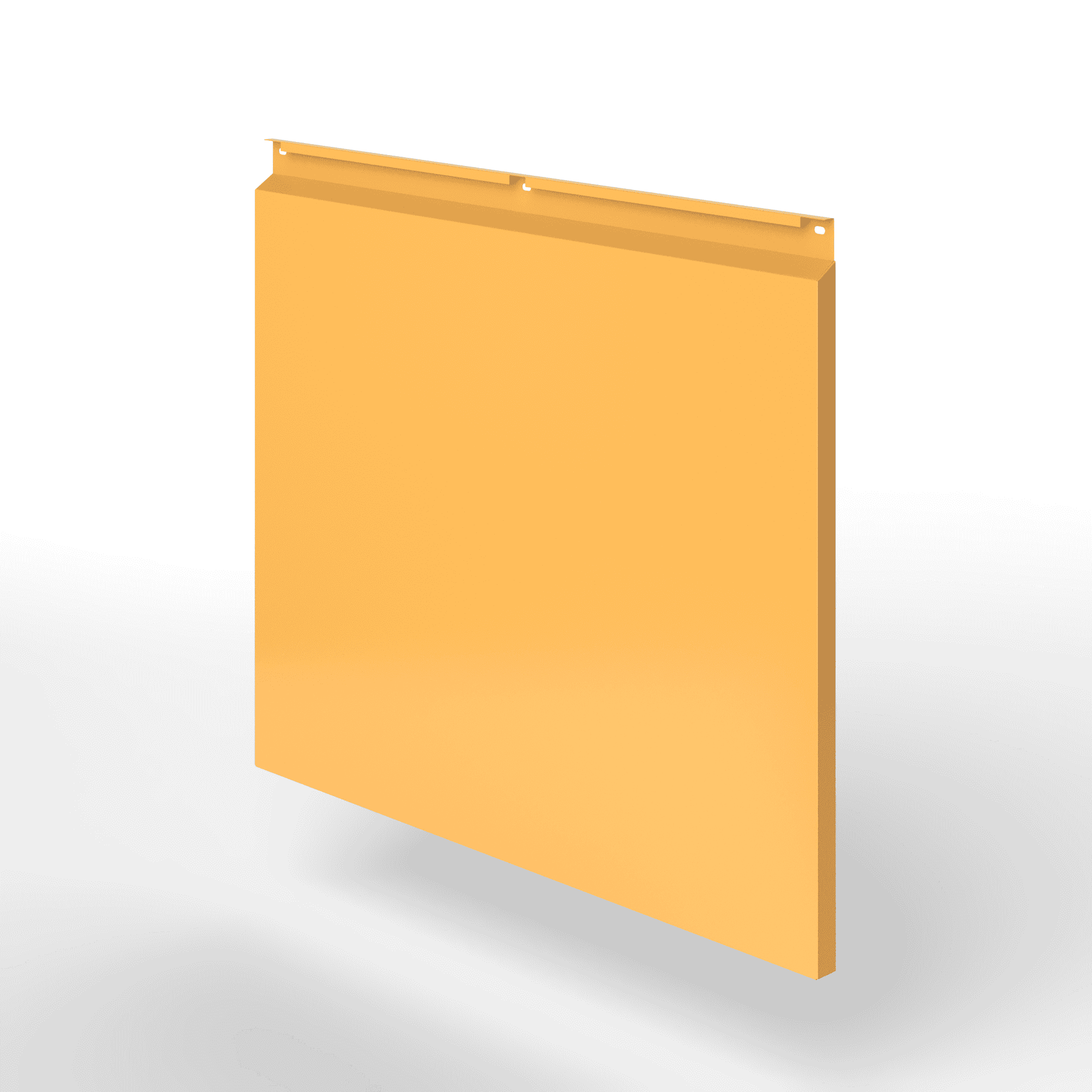 Фасадная металлокассета закрытого типа оцинкованная с порошковым покрытием 0,7x430х915мм RAL 1034 Пастельно-жёлтый