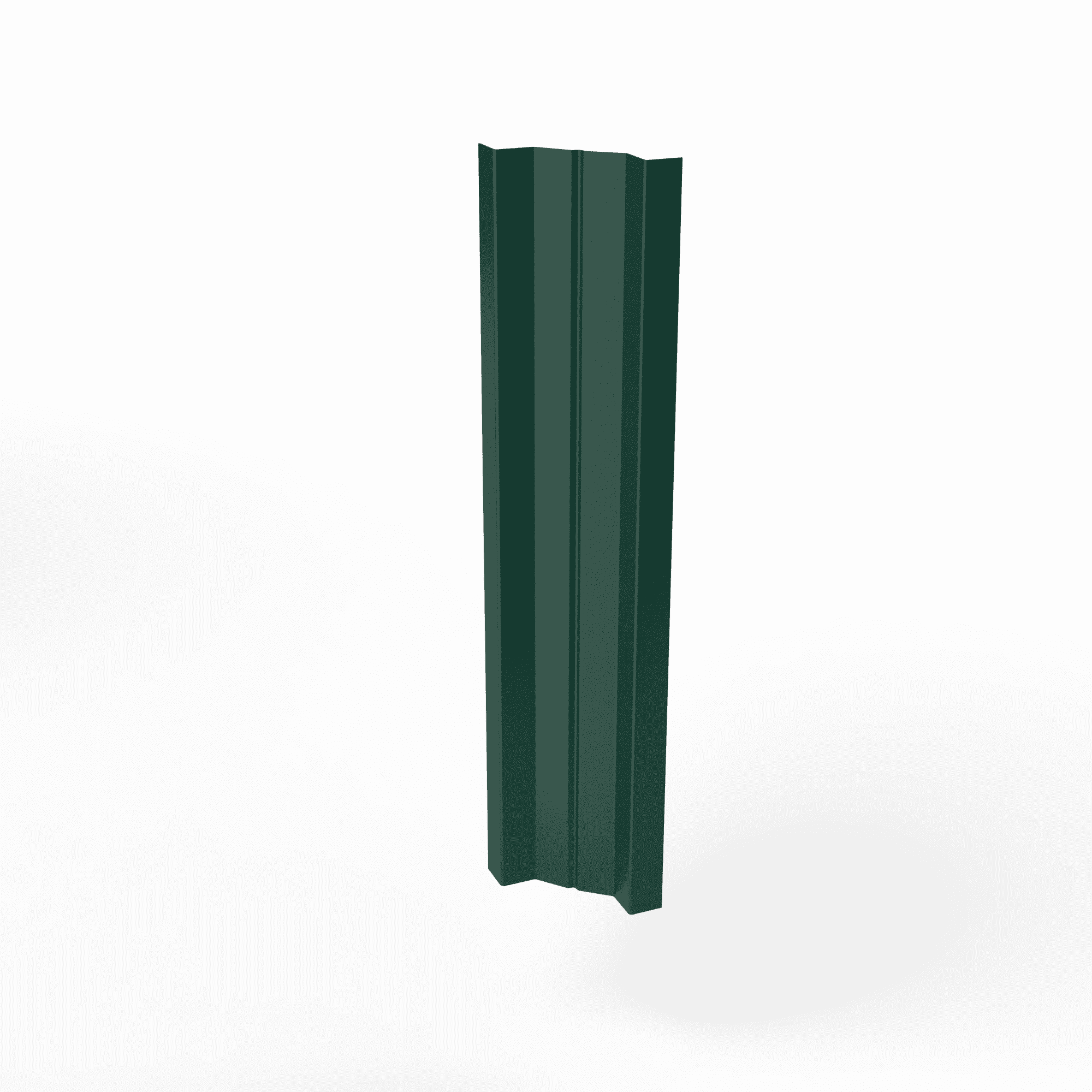 Штакетник оцинкованный с полимерным покрытием 0,4х100мм M-образный прямой RAL 6005