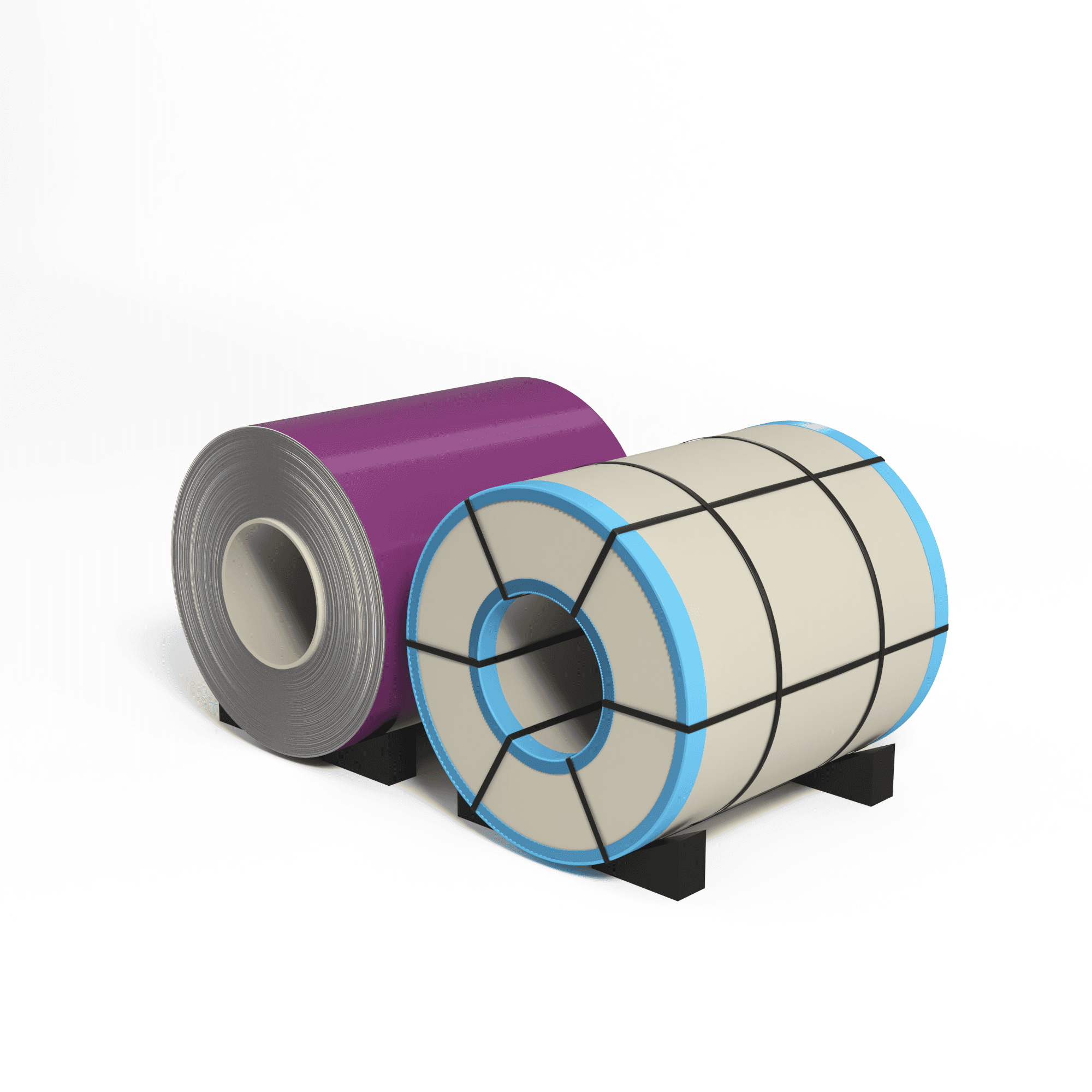 Рулон оцинкованный с полимерным покрытием полиэстер 0,5х1250мм RAL 4008 Сигнальный фиолетовый