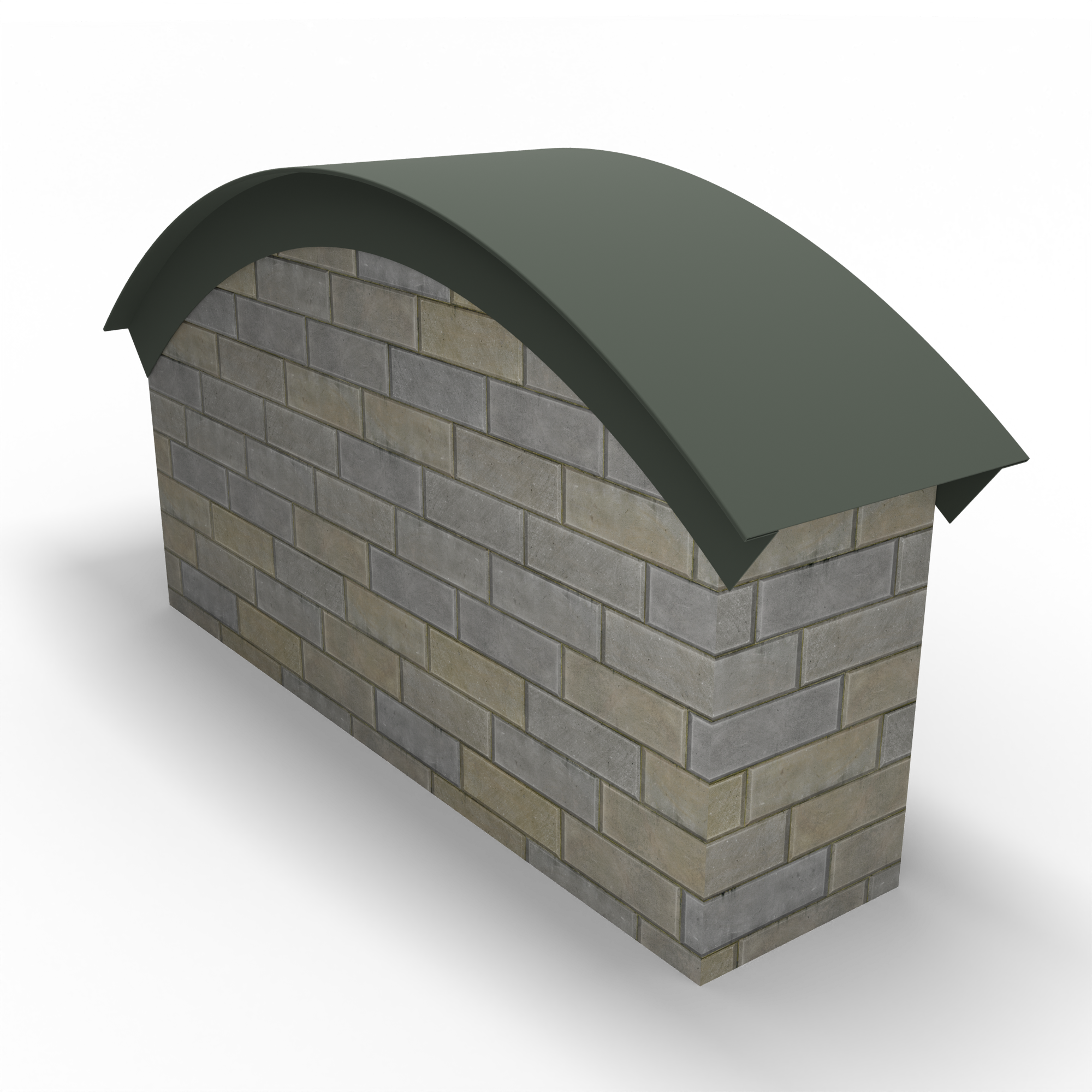 Парапет радиусный 0,45 мм (RAL 7009) полиэстер