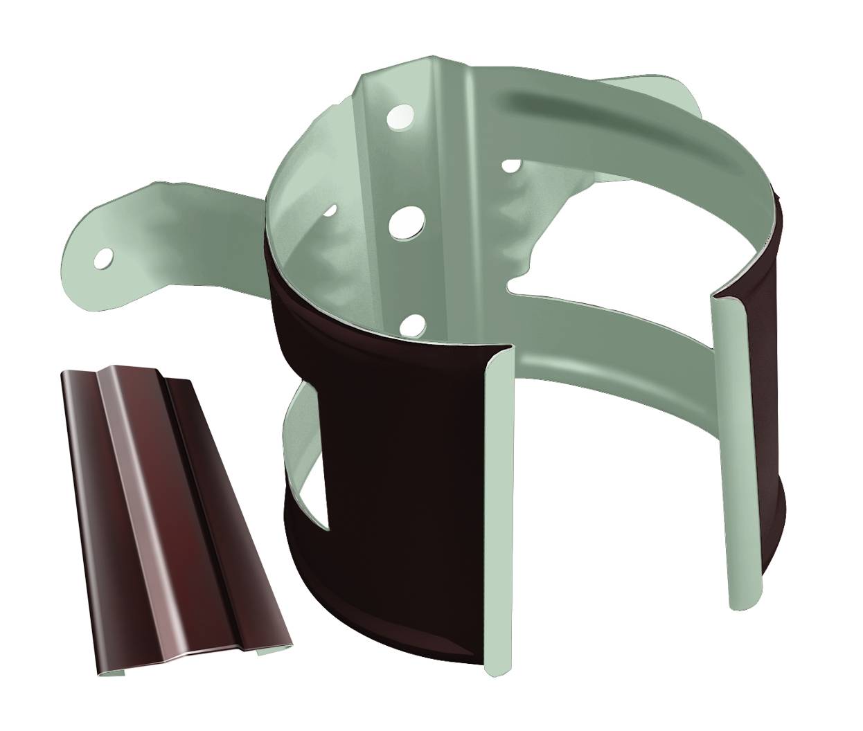 Крепление трубы под дерево Grand Line Granite-double ф100мм RAL 8017