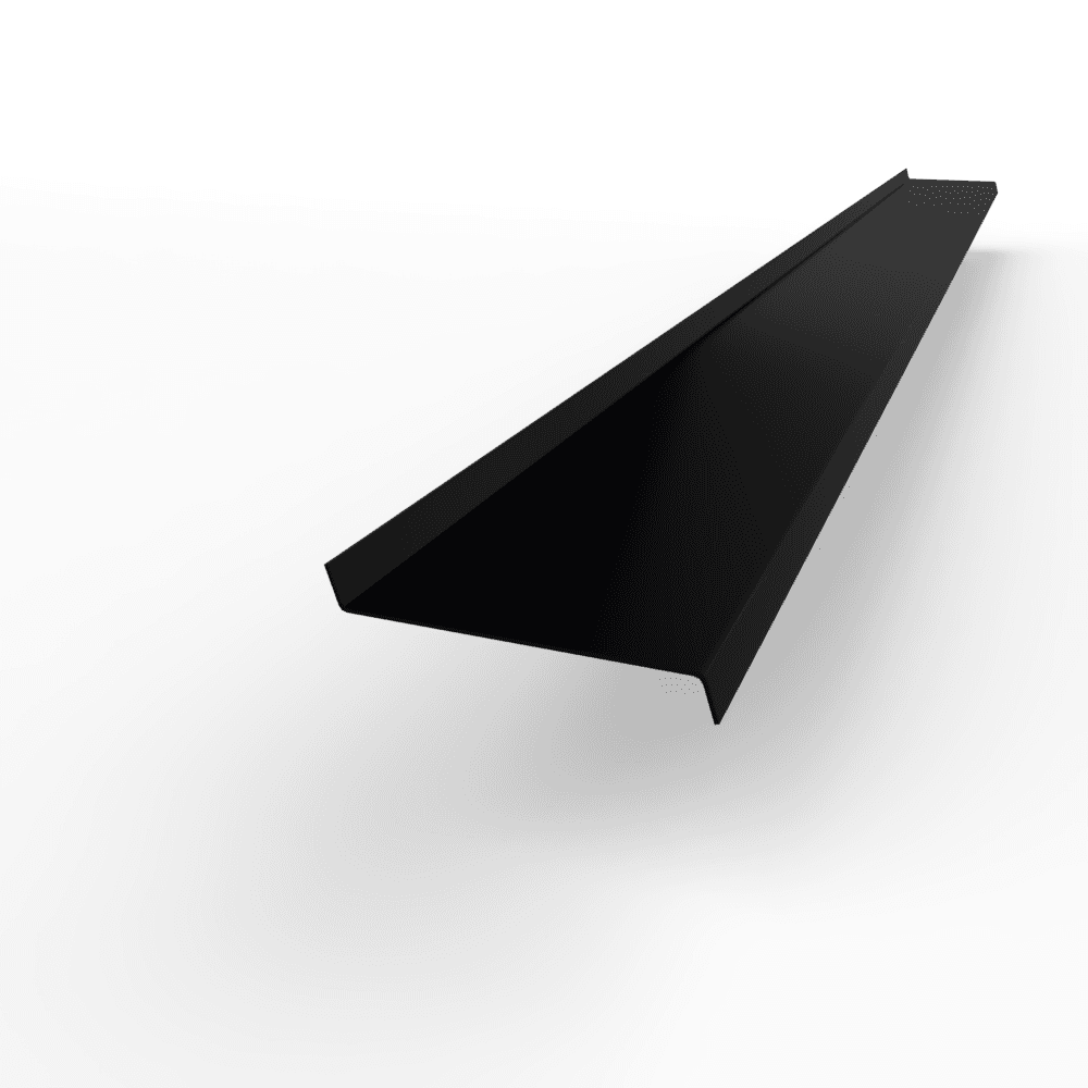 Отлив 0,55 мм RAL 9005 оконный оцинкованный c порошковым покрытием