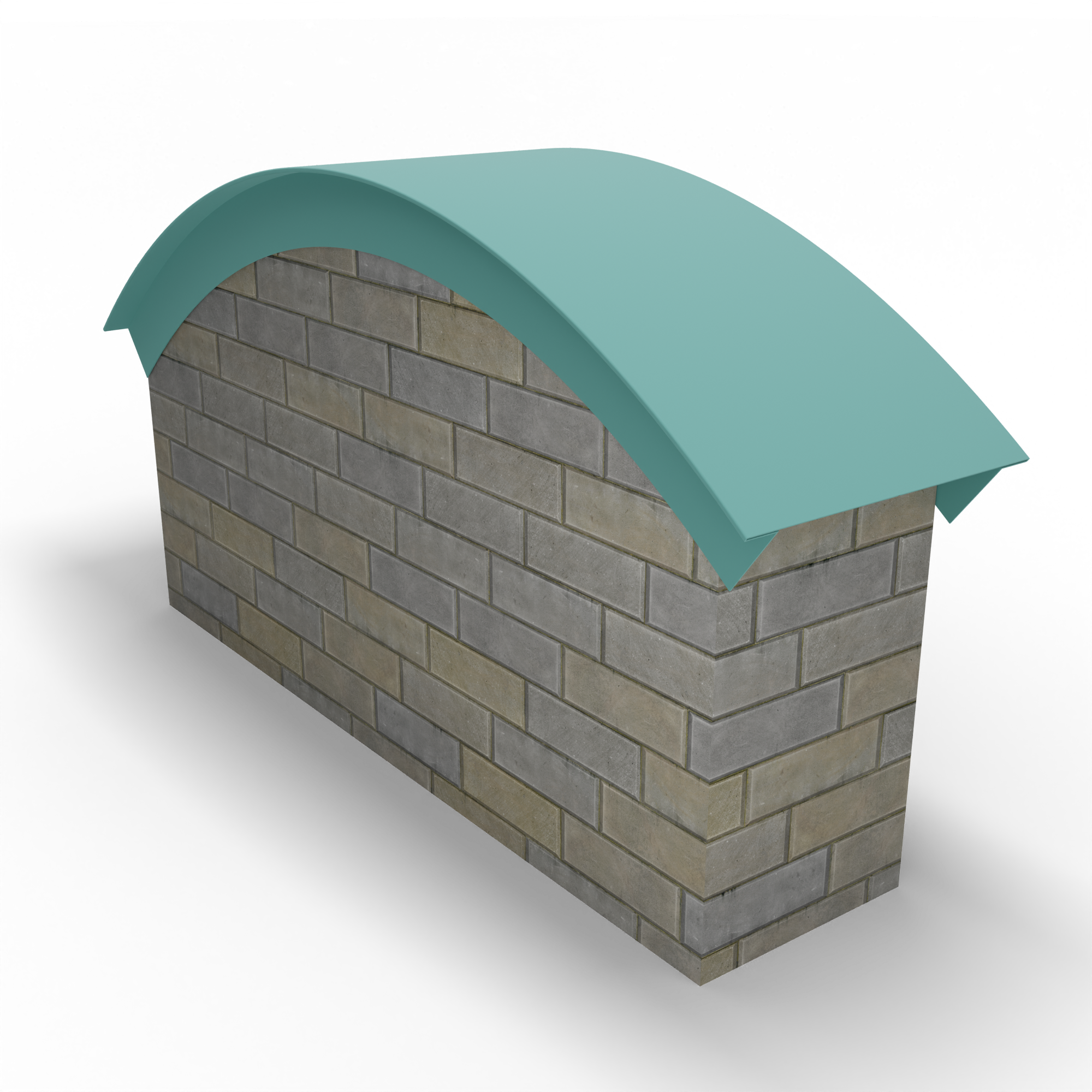 Парапет радиусный 0,45 мм (RAL 6027) полиэстер