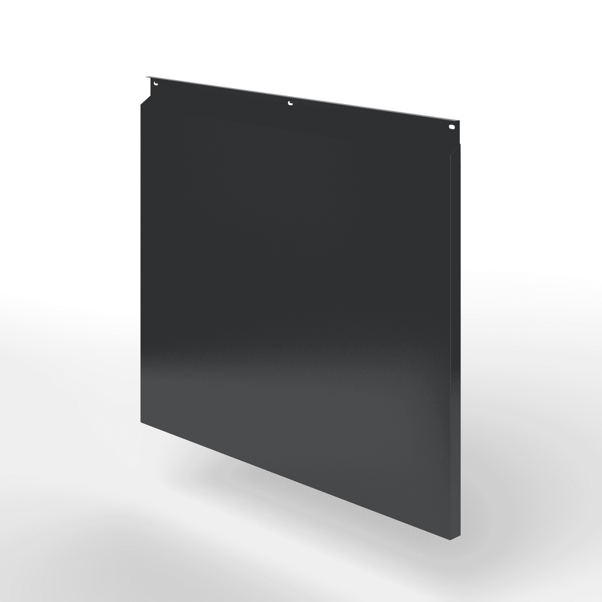 Фасадная металлокассета закрытого типа оцинкованная с порошковым покрытием 0,7x600х1270мм RAL 9004 Сигнальный чёрный