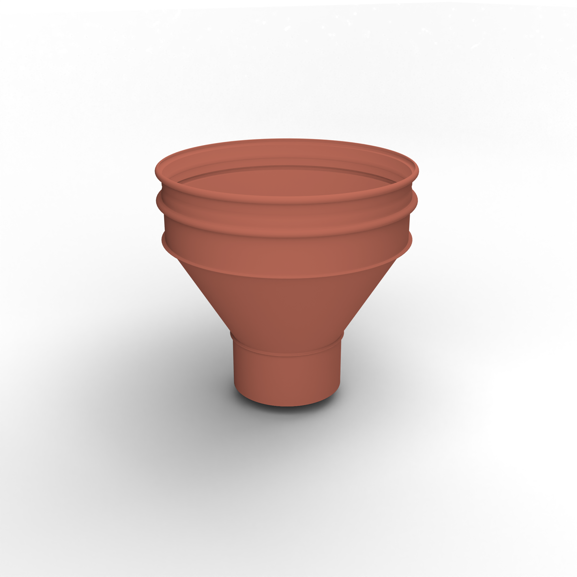 Воронка водосточная ф190х350мм (RAL 3022) водосборная, c порошковым покрытием