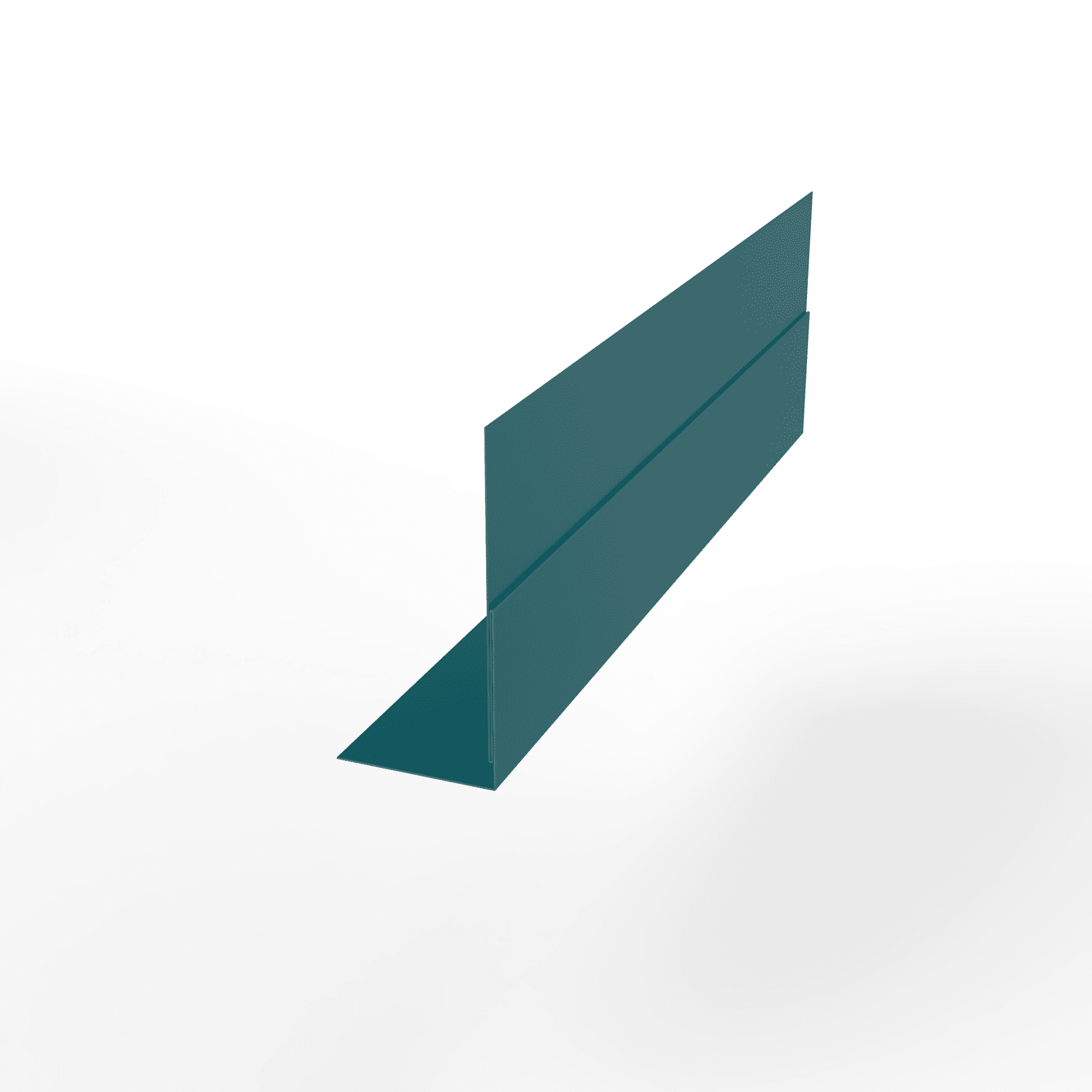 Планка приемная оконная для фасада оцинкованная с порошковым покрытием 0,45мм ширина менее 625 мм RAL 5021