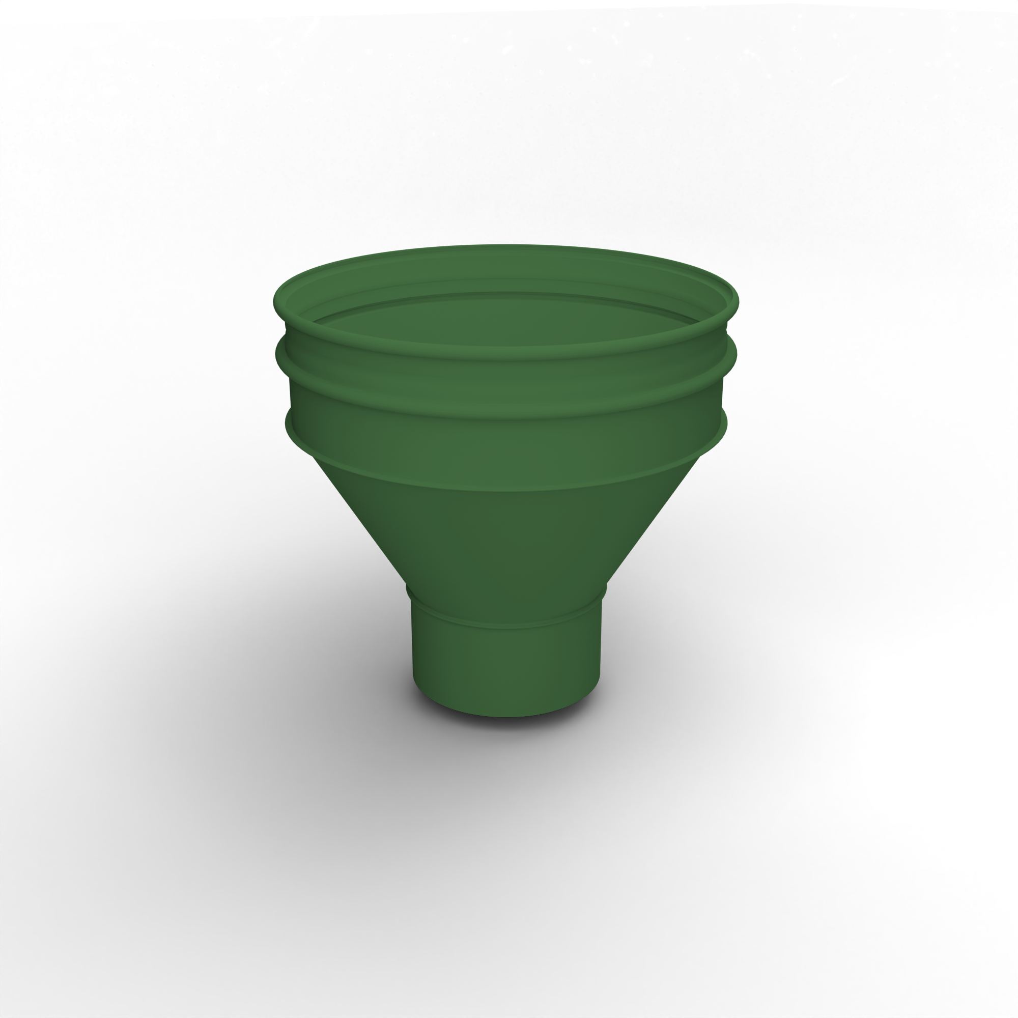 Воронка водосточная ф90х350мм (RAL 6010) водосборная, c порошковым покрытием