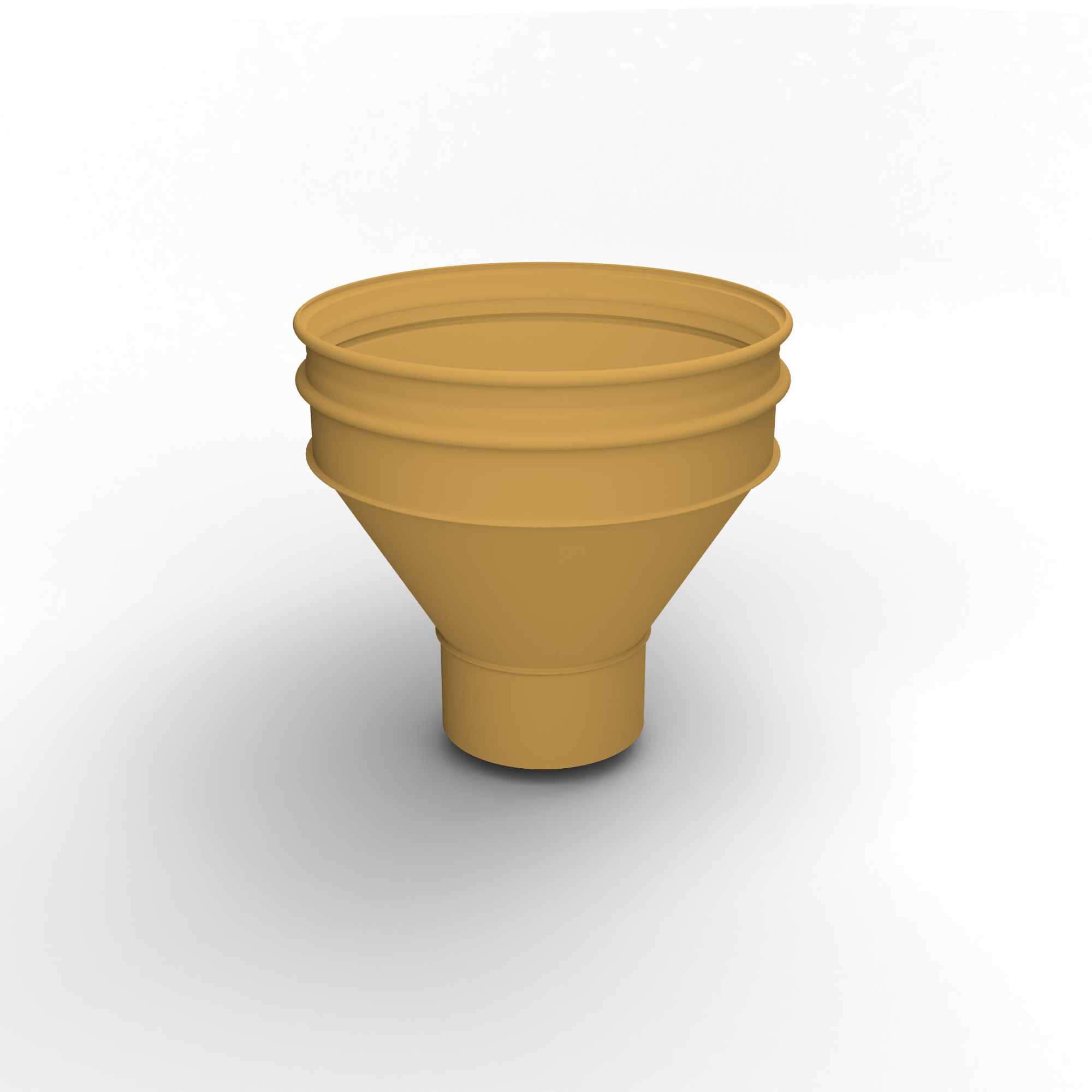 Воронка водосточная ф210х350мм (RAL 1017) водосборная, c порошковым покрытием