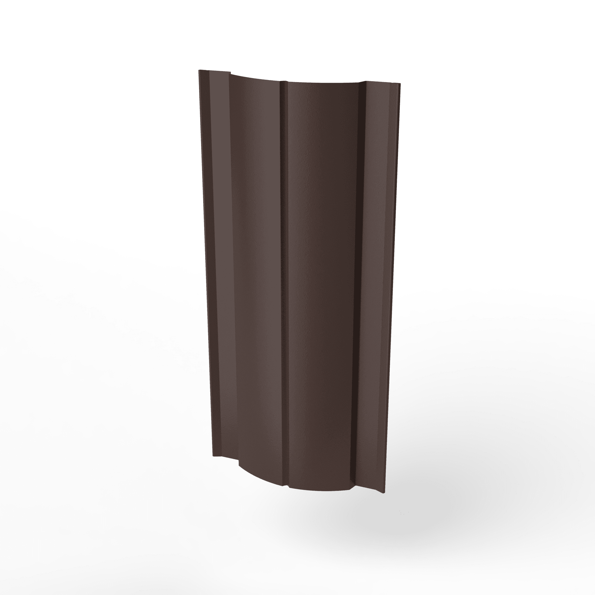 Штакетник полукруглый металлический оцинкованный с полимерным покрытием 0,4х100мм полукруглый фигурный RAL 8017