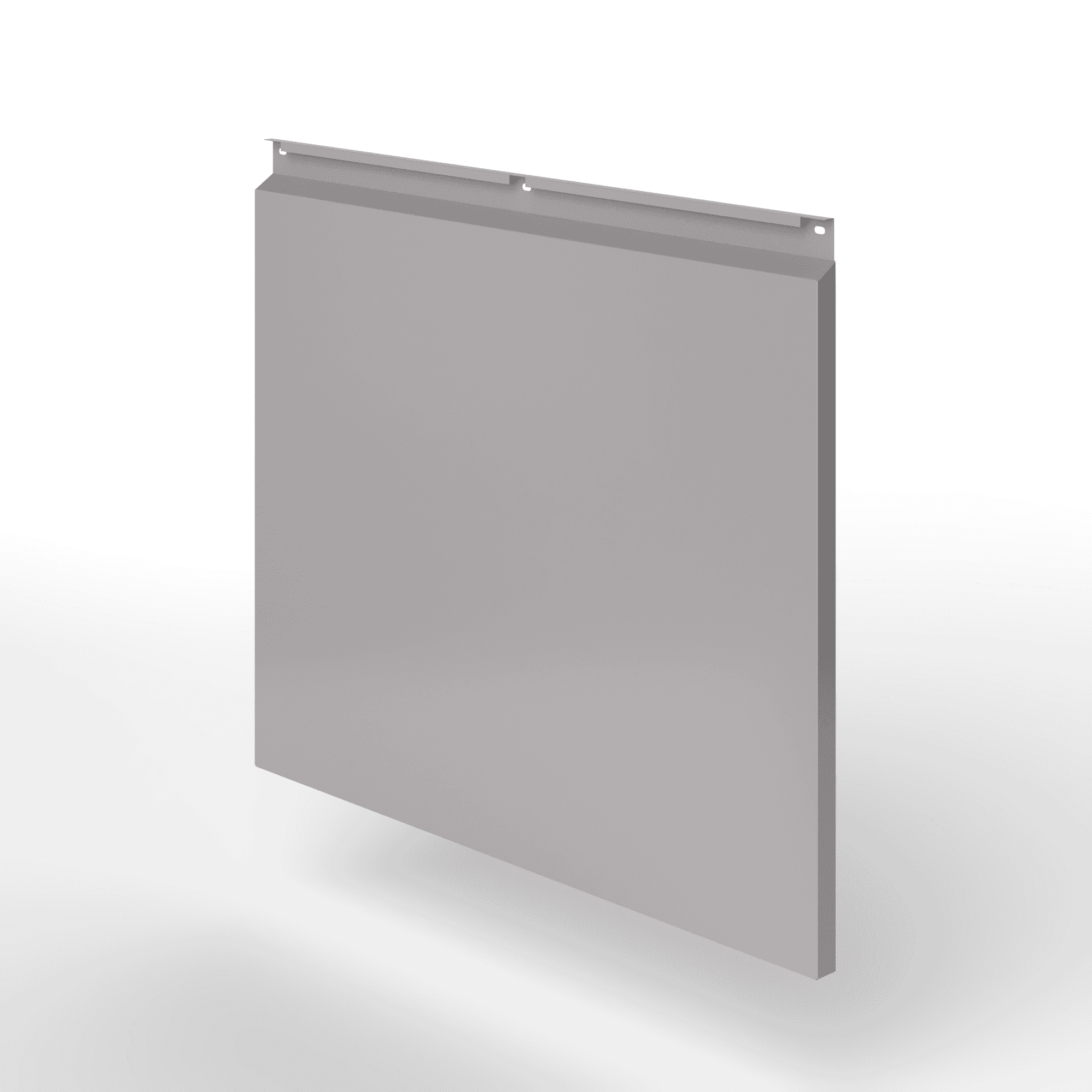 Фасадная металлокассета закрытого типа оцинкованная с порошковым покрытием 0,7x430х420мм RAL 7036 Платиново-серый
