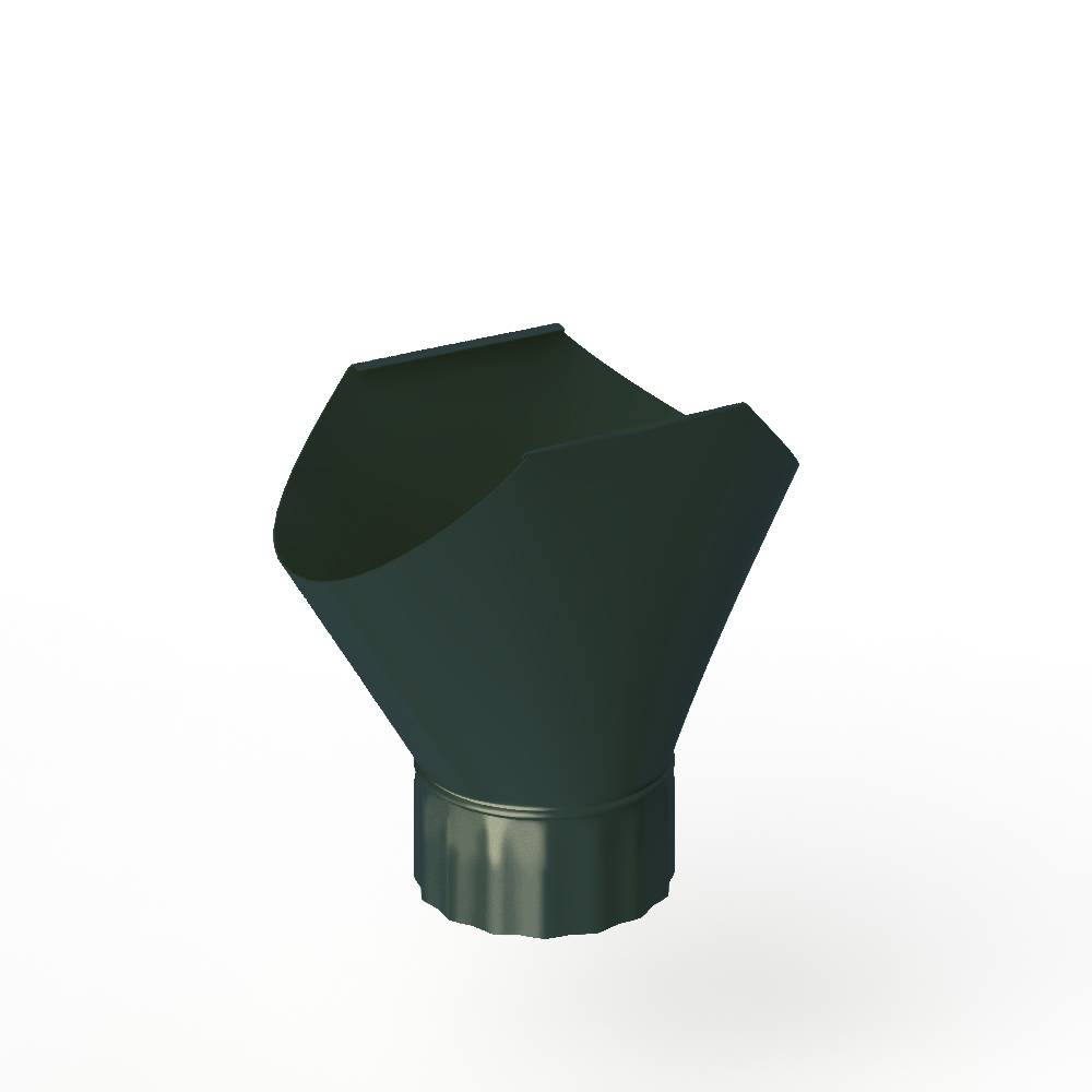 Воронка желоба оцинкованная накладная порошок ф220мм RAL 6012