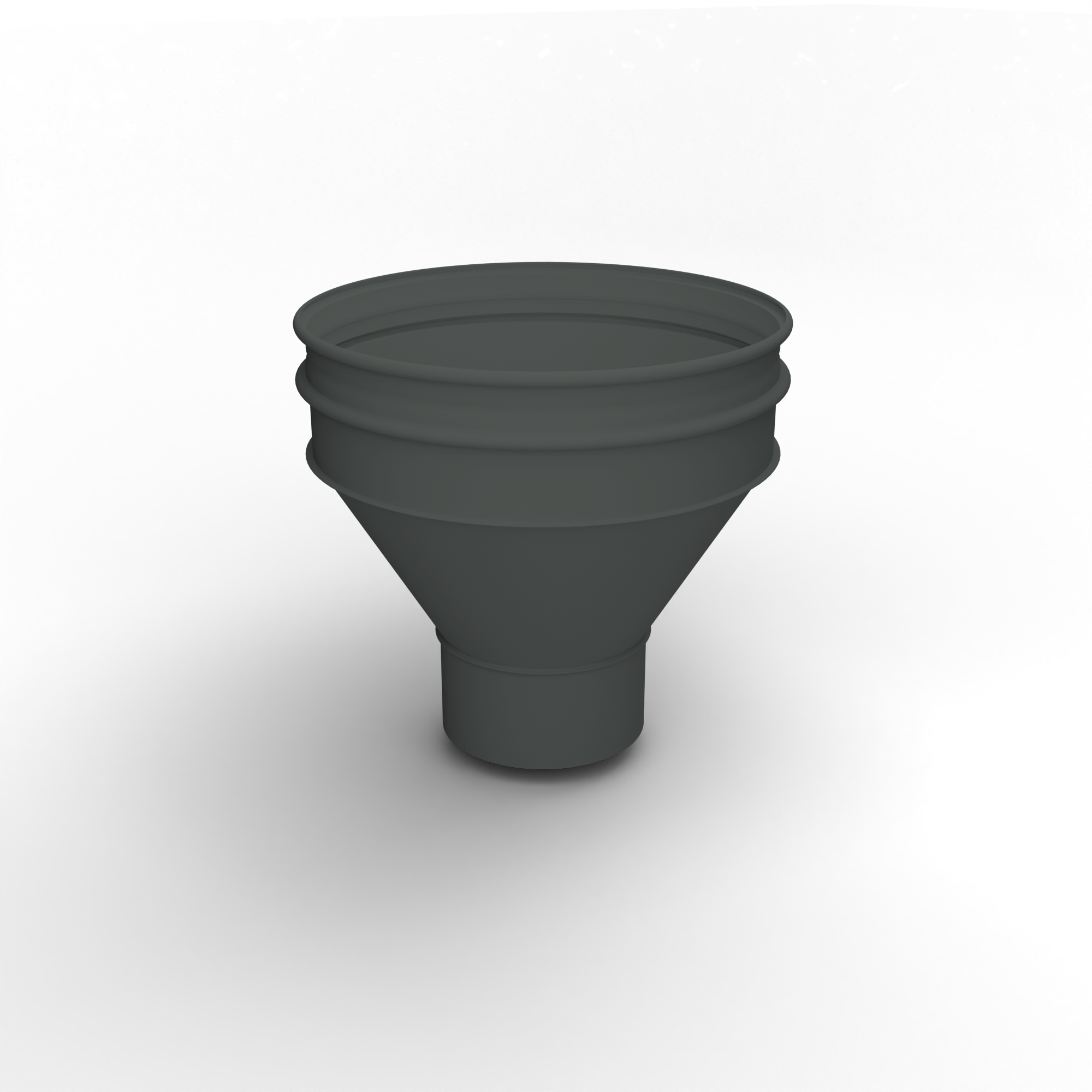 Воронка водосточная ф210х350мм (RAL 7043) водосборная, c порошковым покрытием