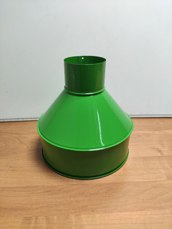 Воронка водосточная ф90х350мм (RAL 6018) водосборная, c порошковым покрытием