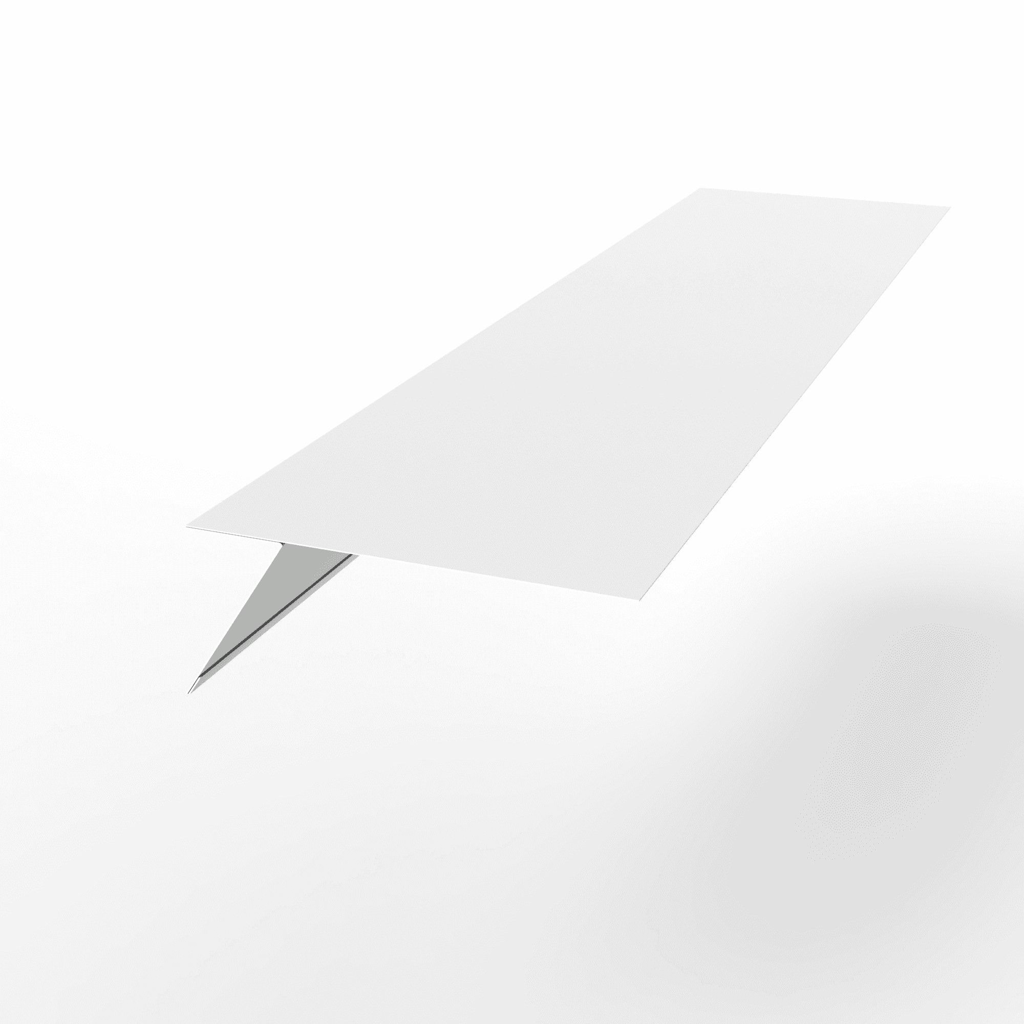 Карнизная планка RAL 9003 оцинкованная с порошковым покрытием 0,7 мм