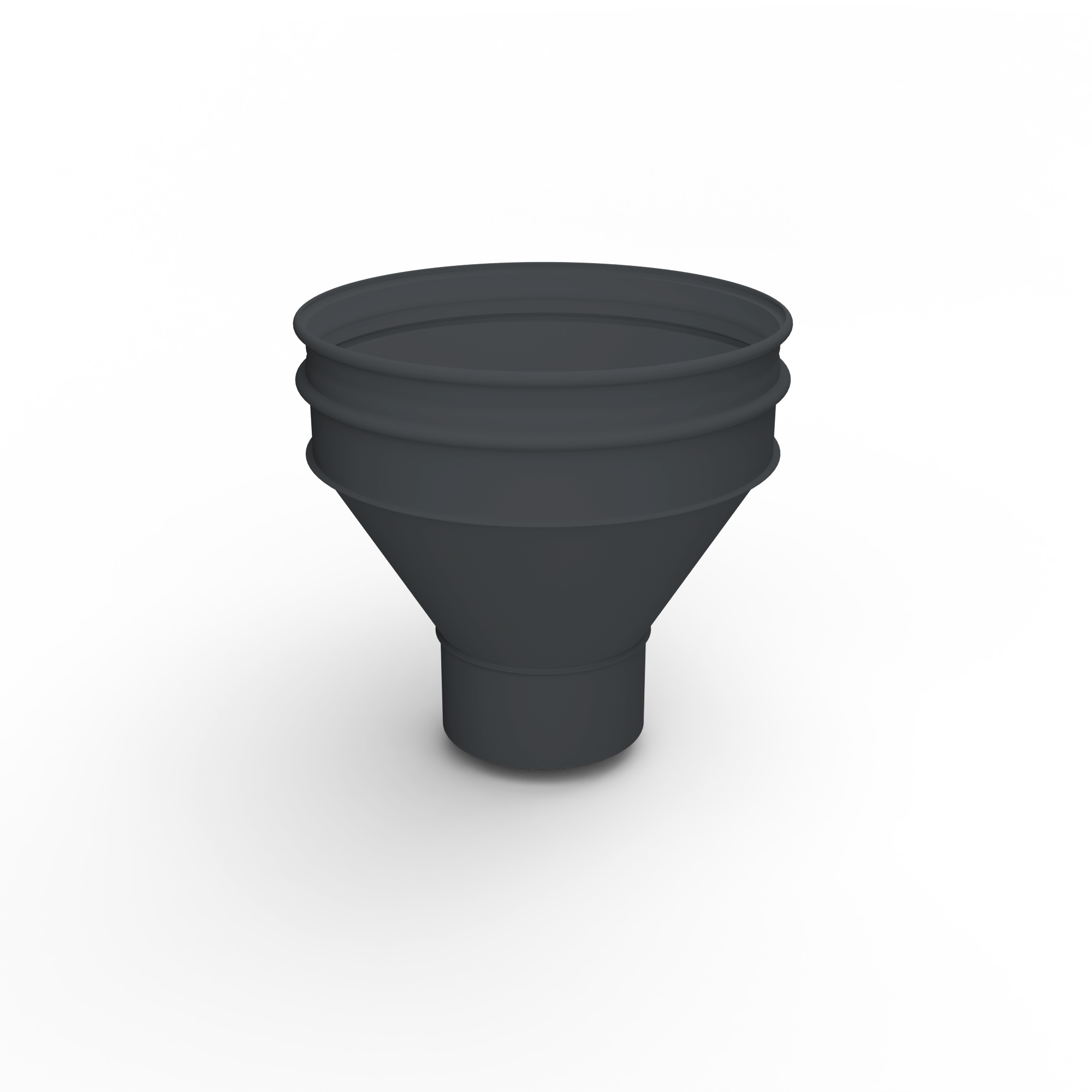 Воронка водосточная ф120х350мм (RAL 9011) водосборная, c порошковым покрытием