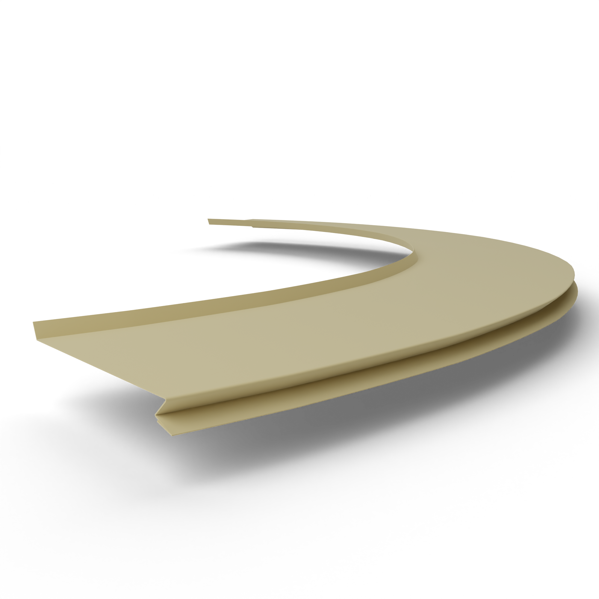 Отлив радиусный 1мм RAL 1014 оцинкованный, c порошковым покрытием