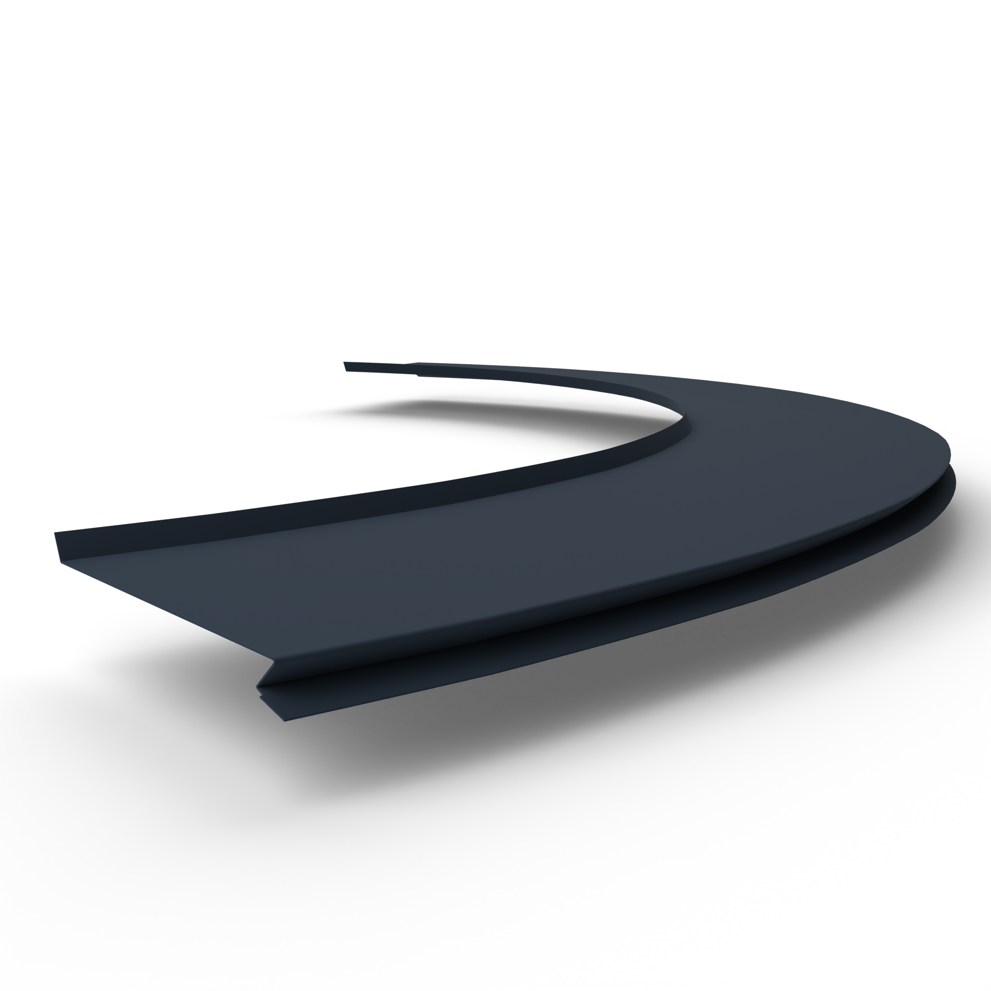 Отлив радиусный 1мм RAL 5008 оцинкованный, c порошковым покрытием