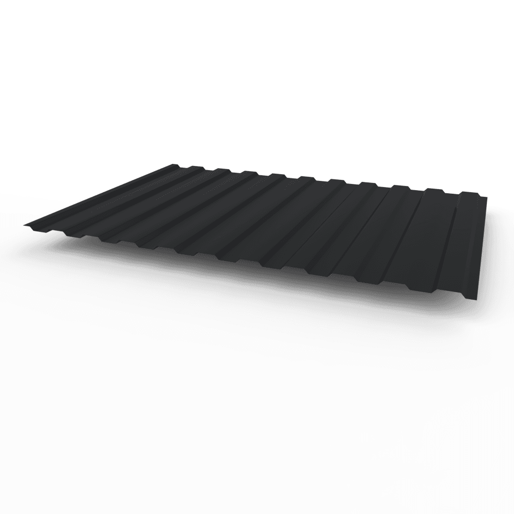 Профнастил С8 - 0,65х1180мм (RAL 9011) оцинкованный, с полимерным покрытием (полиэстер)