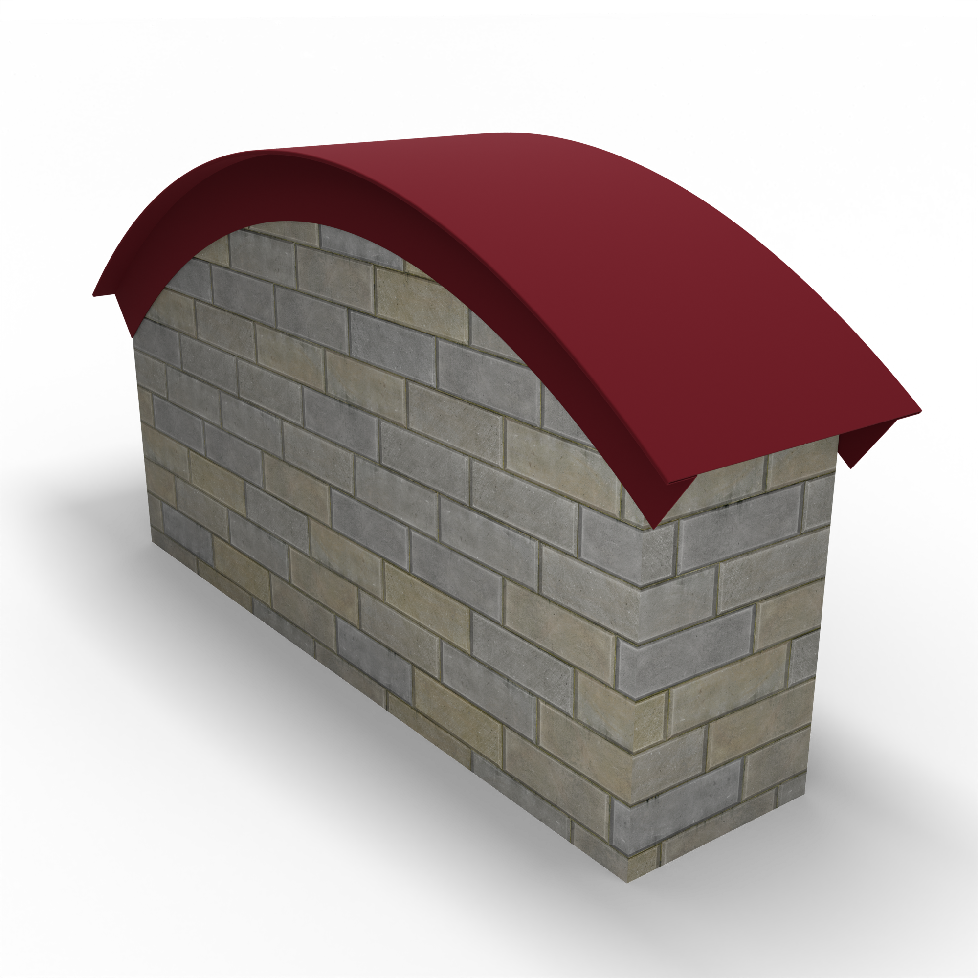 Парапет радиусный 0,45 мм (RAL 3004) полиэстер