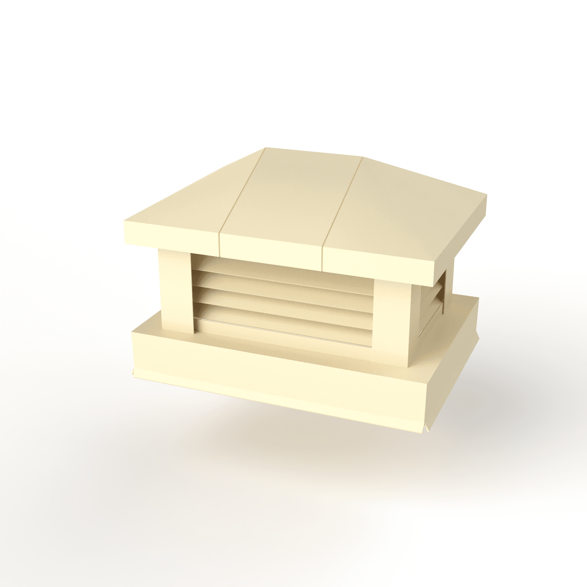 Дымник на трубу с жалюзи оцинкованный с полимерным покрытием до 1200мм RAL 1018