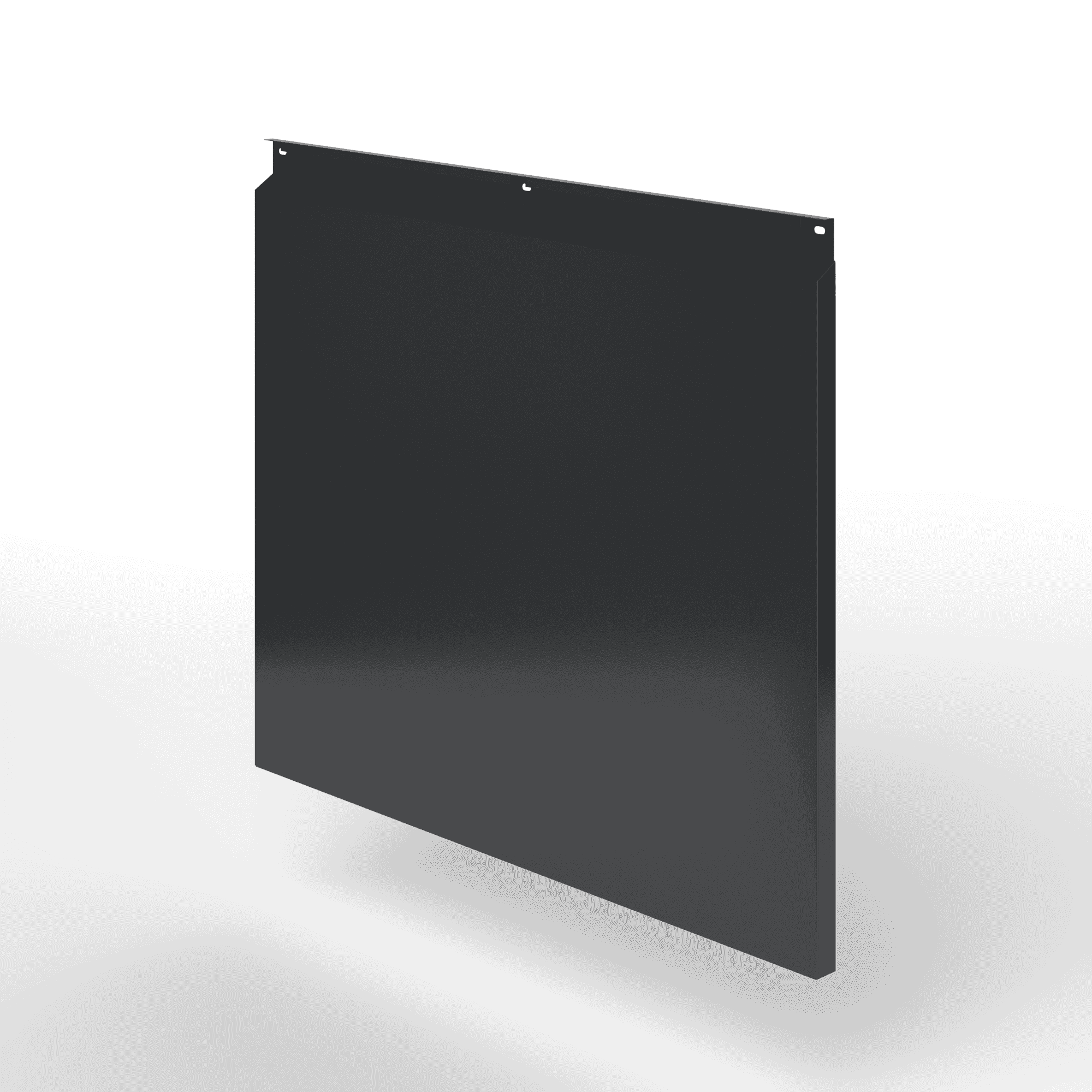 Фасадная металлокассета закрытого типа оцинкованная с порошковым покрытием 0,7x380х370 мм RAL 9011 Графитно-чёрный