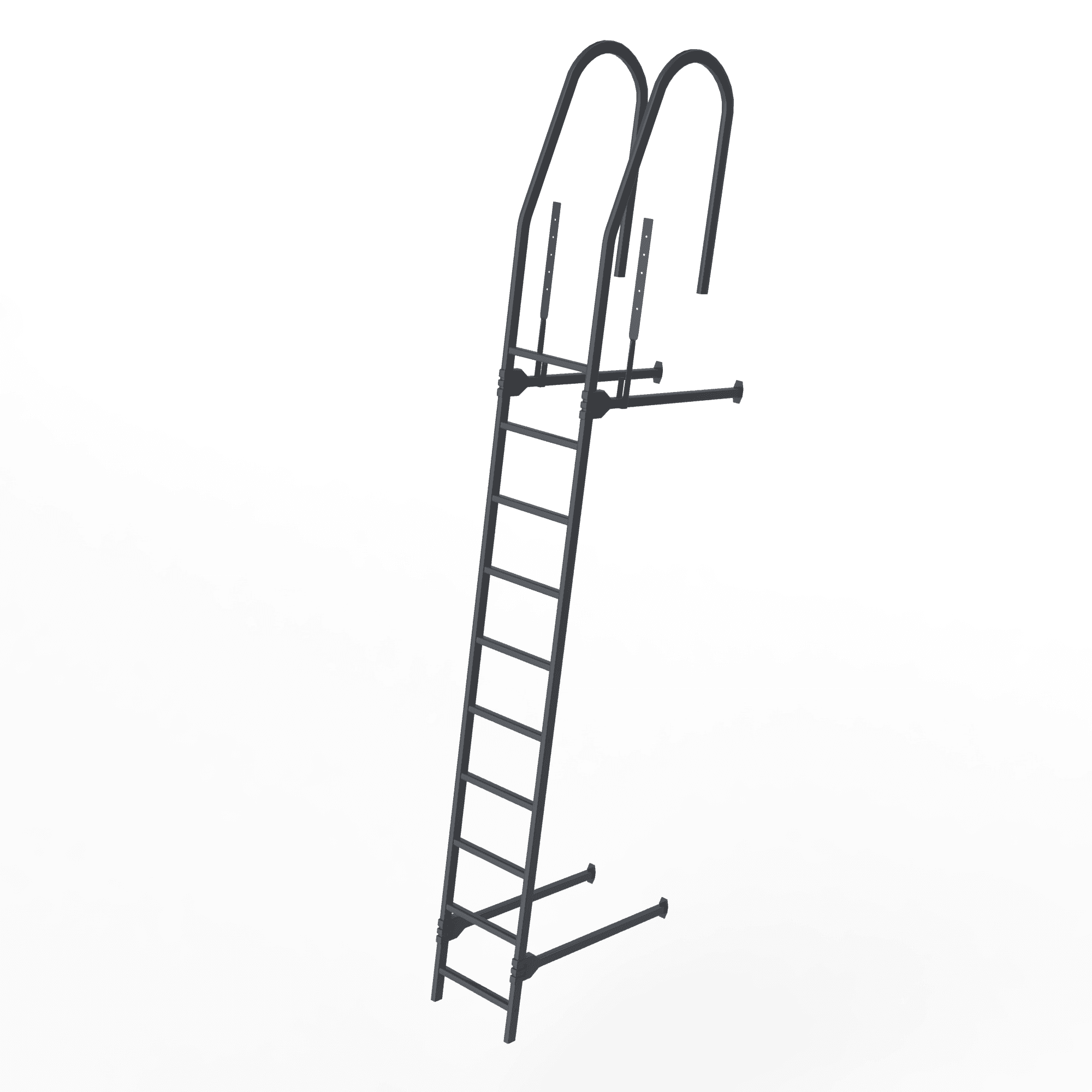 Лестница фасадная 3000мм холоднокатанная сталь с порошковым покрытием RAL 7024