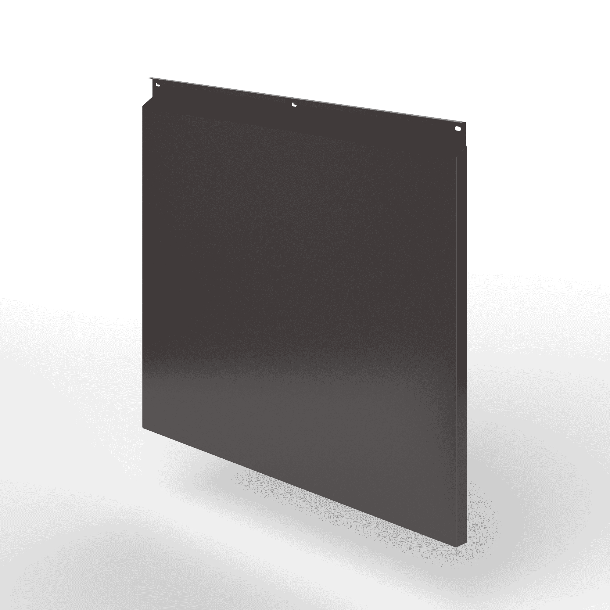 Фасадная металлокассета закрытого типа оцинкованная с порошковым покрытием 0,7x430х915мм RAL 8019 Серо-коричневый