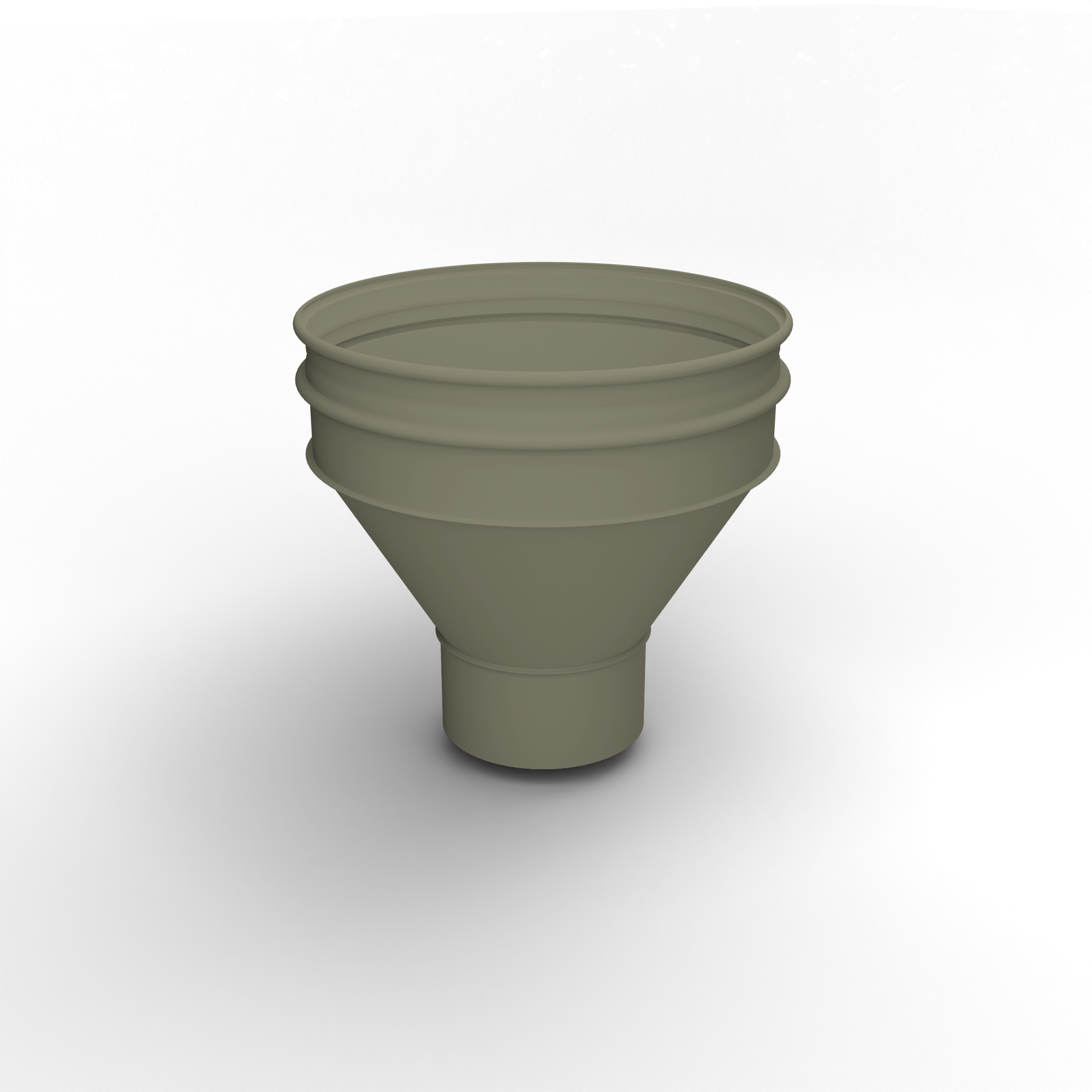 Воронка водосточная ф106х350мм (RAL 7034) водосборная, c порошковым покрытием