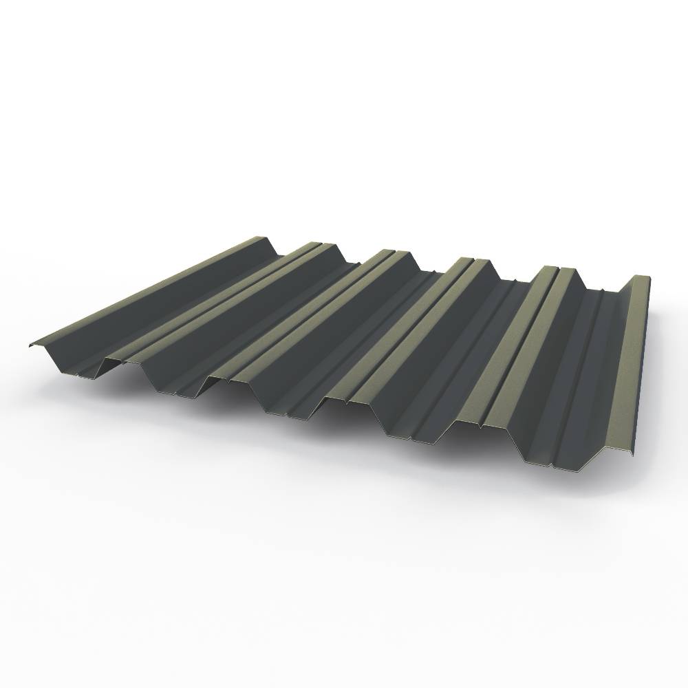 Профнастил оцинкованный с полимерным покрытием НС35 Grand line Optima 0,45х1060мм RAL 7024