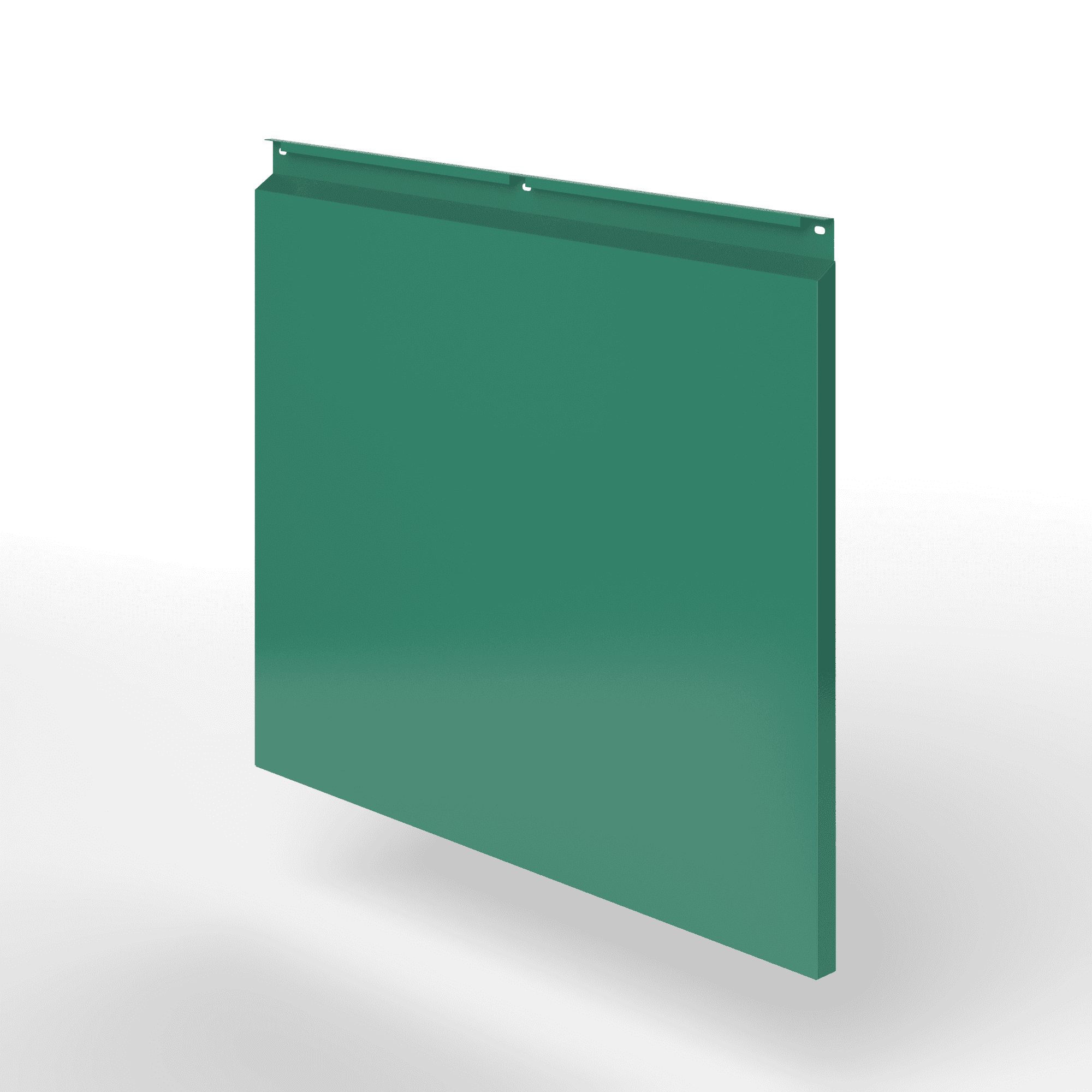 Фасадная металлокассета закрытого типа оцинкованная с порошковым покрытием 0,7x480х475мм RAL 6000 Патиново-зелёный