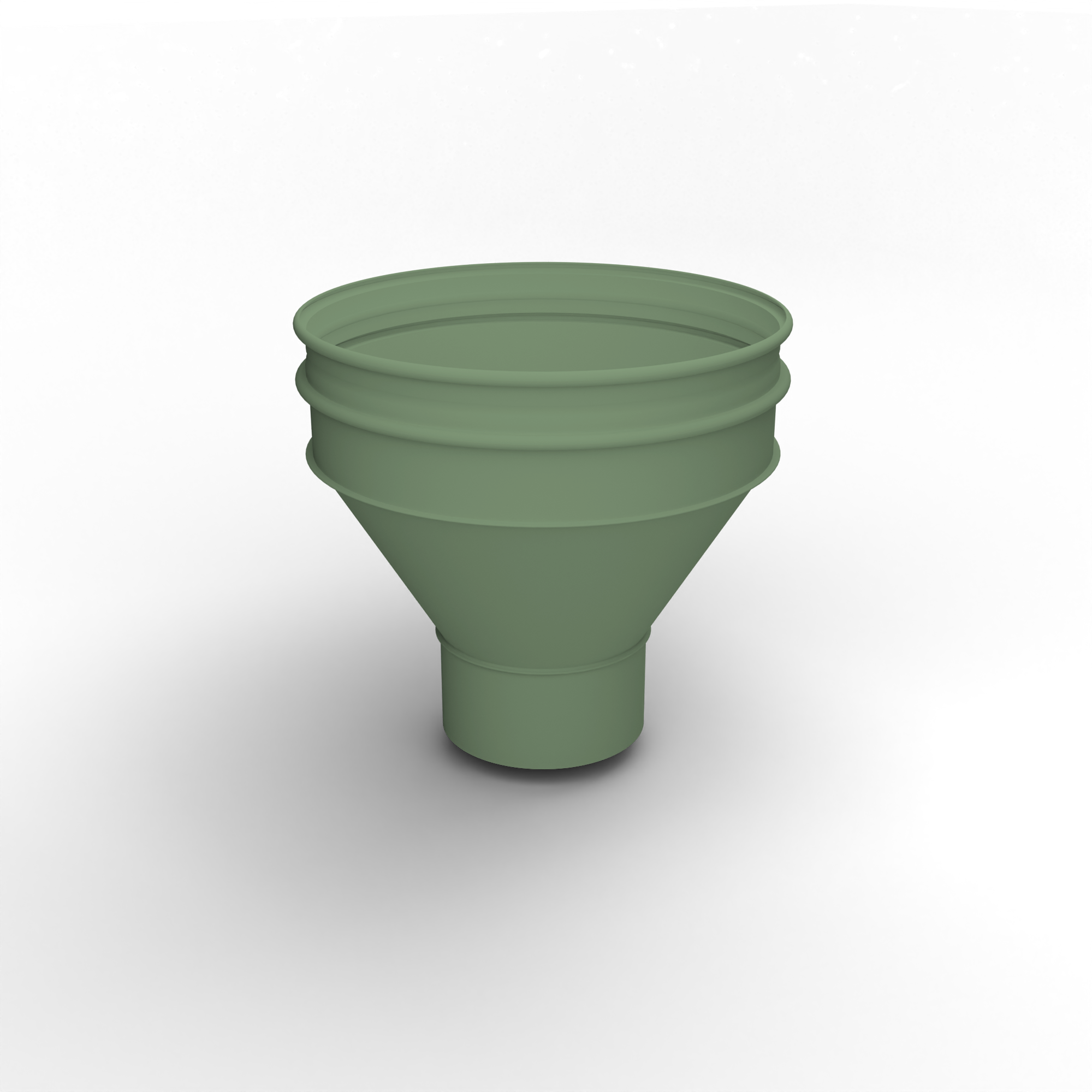 Воронка водосточная ф170х350мм (RAL 6021) водосборная, c порошковым покрытием