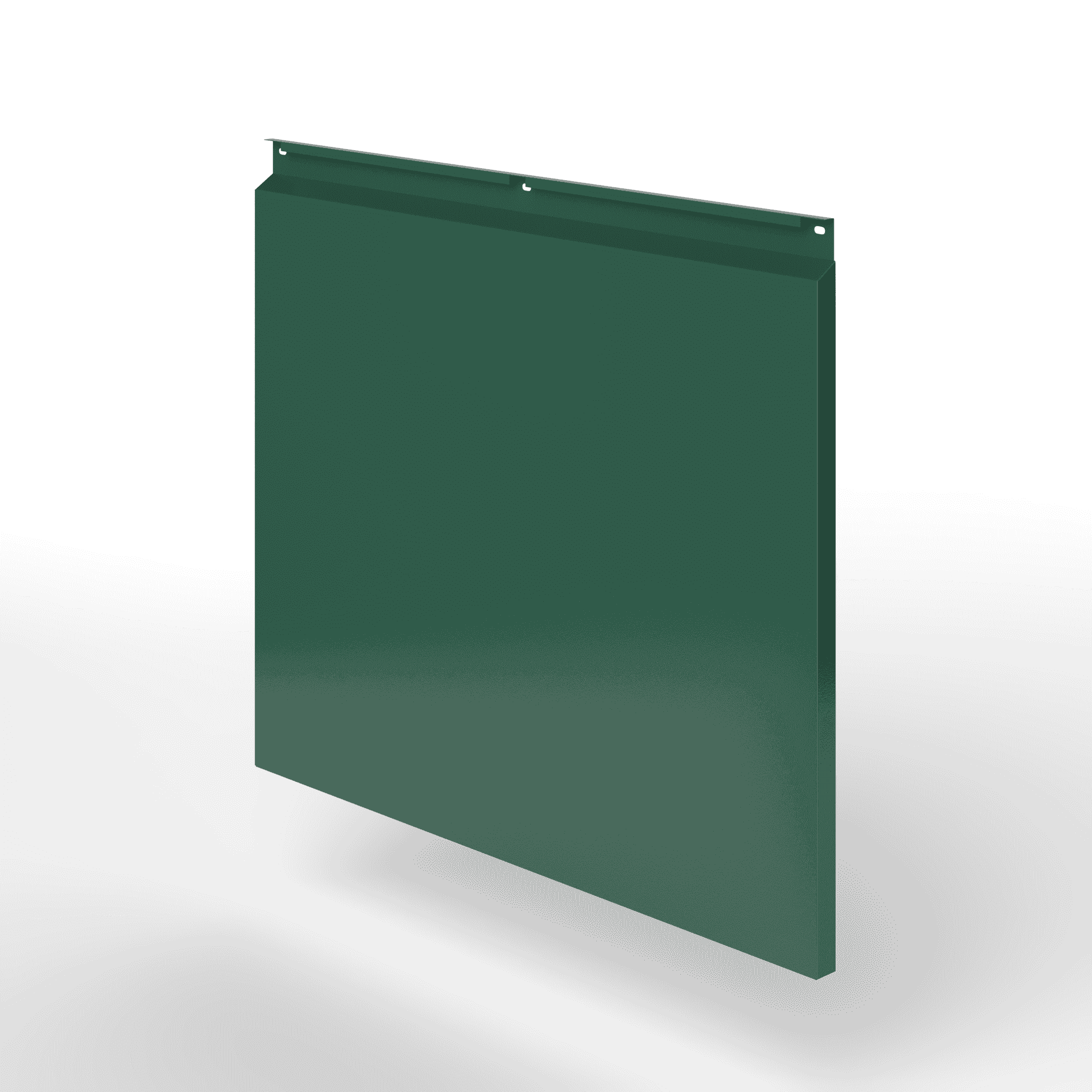 Фасадная металлокассета закрытого типа оцинкованная с порошковым покрытием 0,7x380х815мм RAL 6028 Сосновый зелёный