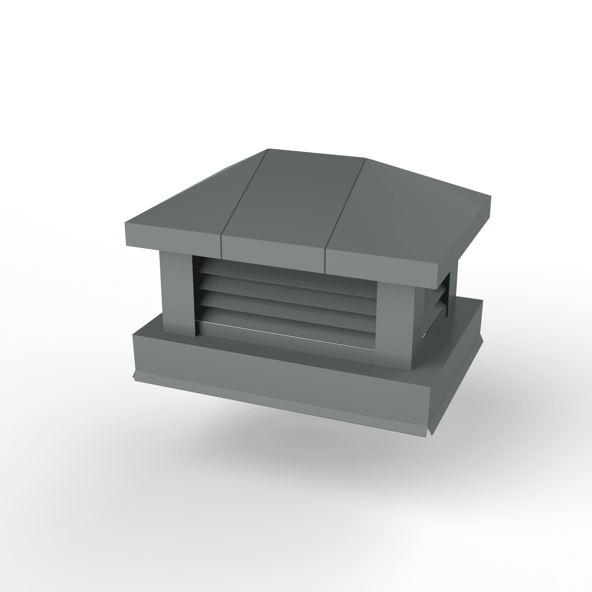 Дымник на трубу с жалюзи оцинкованный с полимерным покрытием до 2000мм RAL 7005